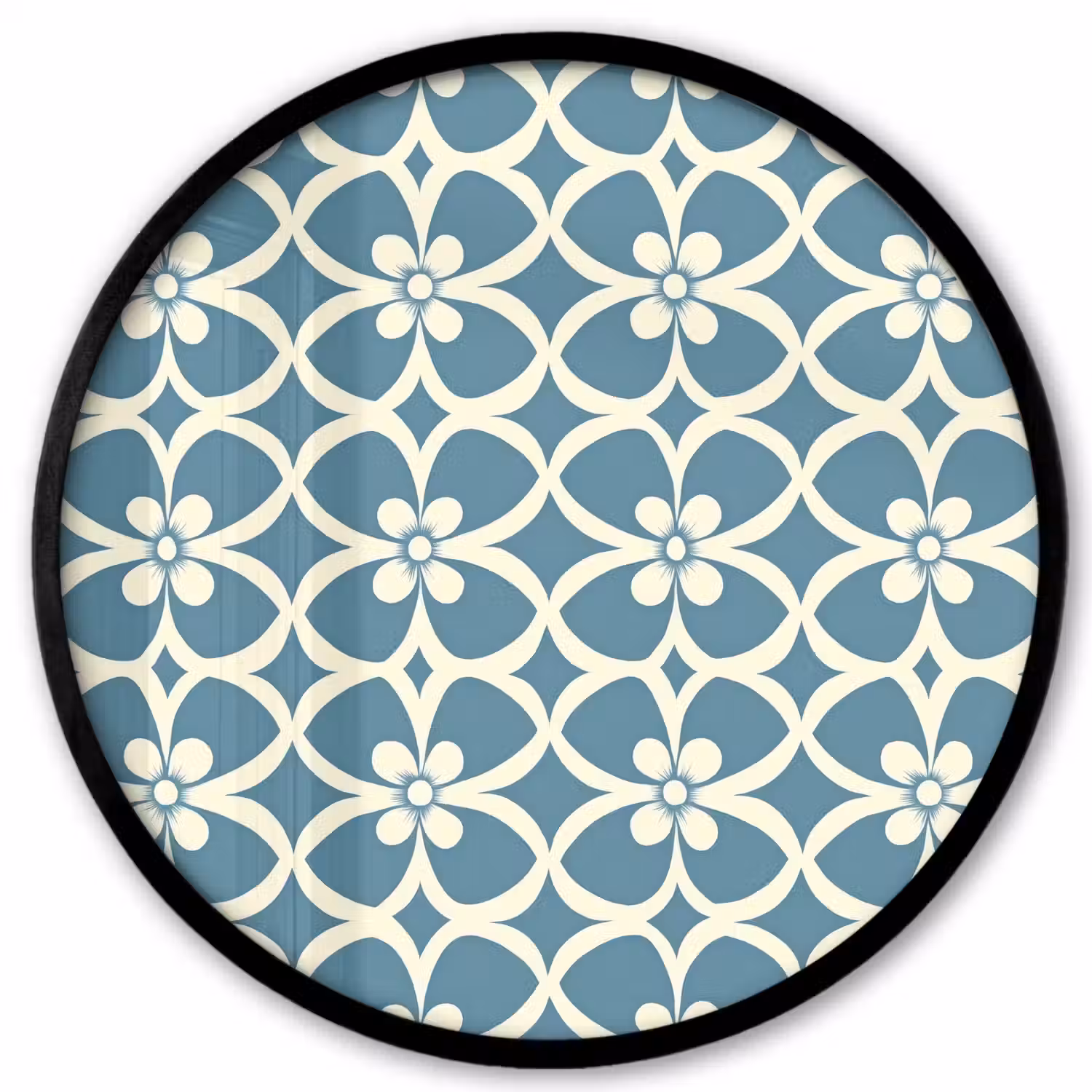 Patroon - Symmetrisch - Blauw Fotolijst rond zonder passe partout klein 856 -3d