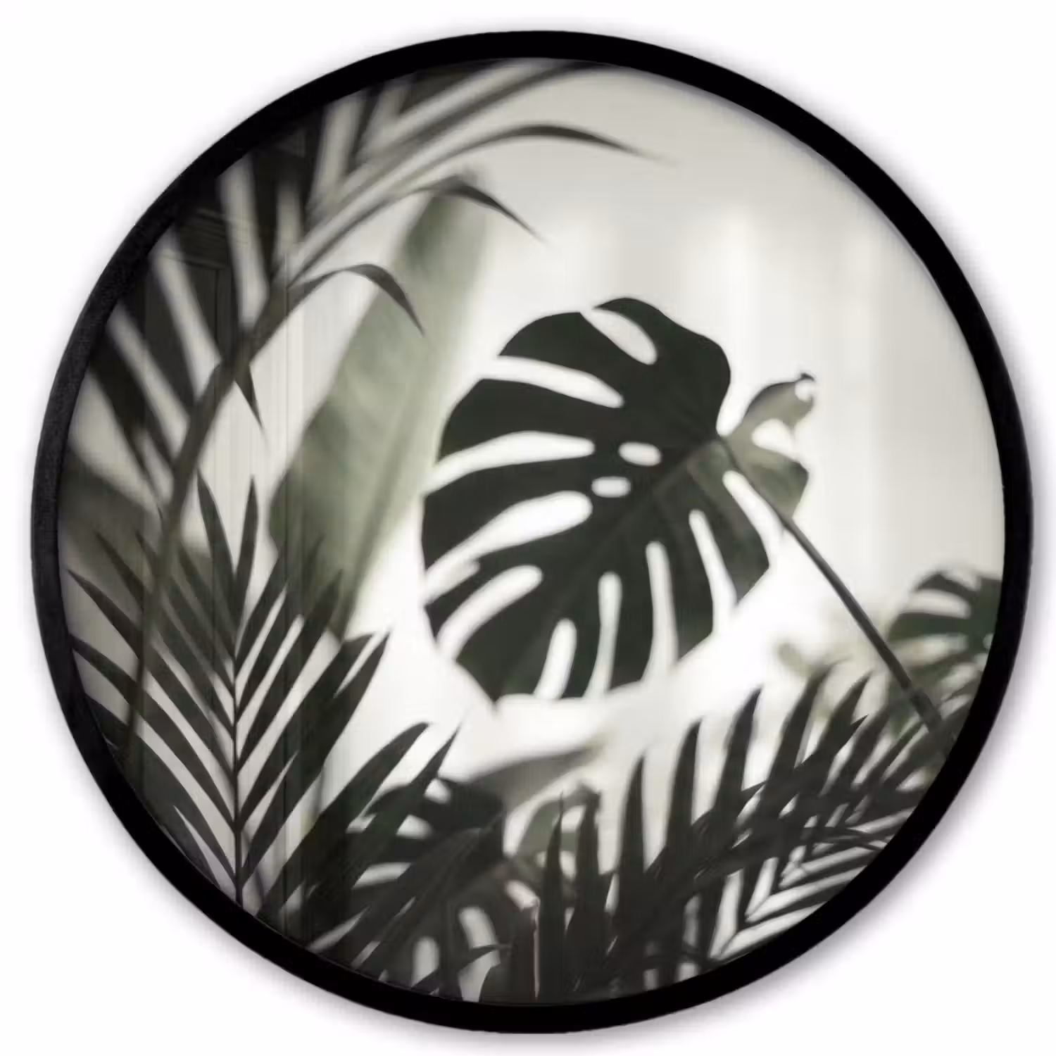 Planten - Bladeren - Natuur - Minimalistisch - Groen Fotolijst rond zonder passe partout klein -3d