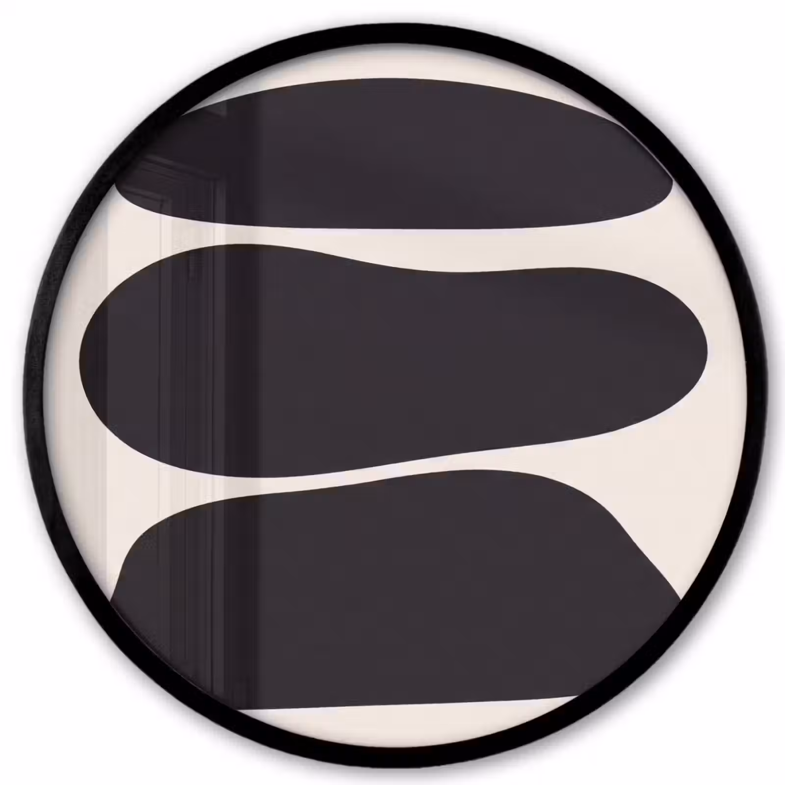 Photo Frame Round - Shapes - Organic - Black - Vormen - Organisch - Zwart Fotolijst rond zonder passe partout klein