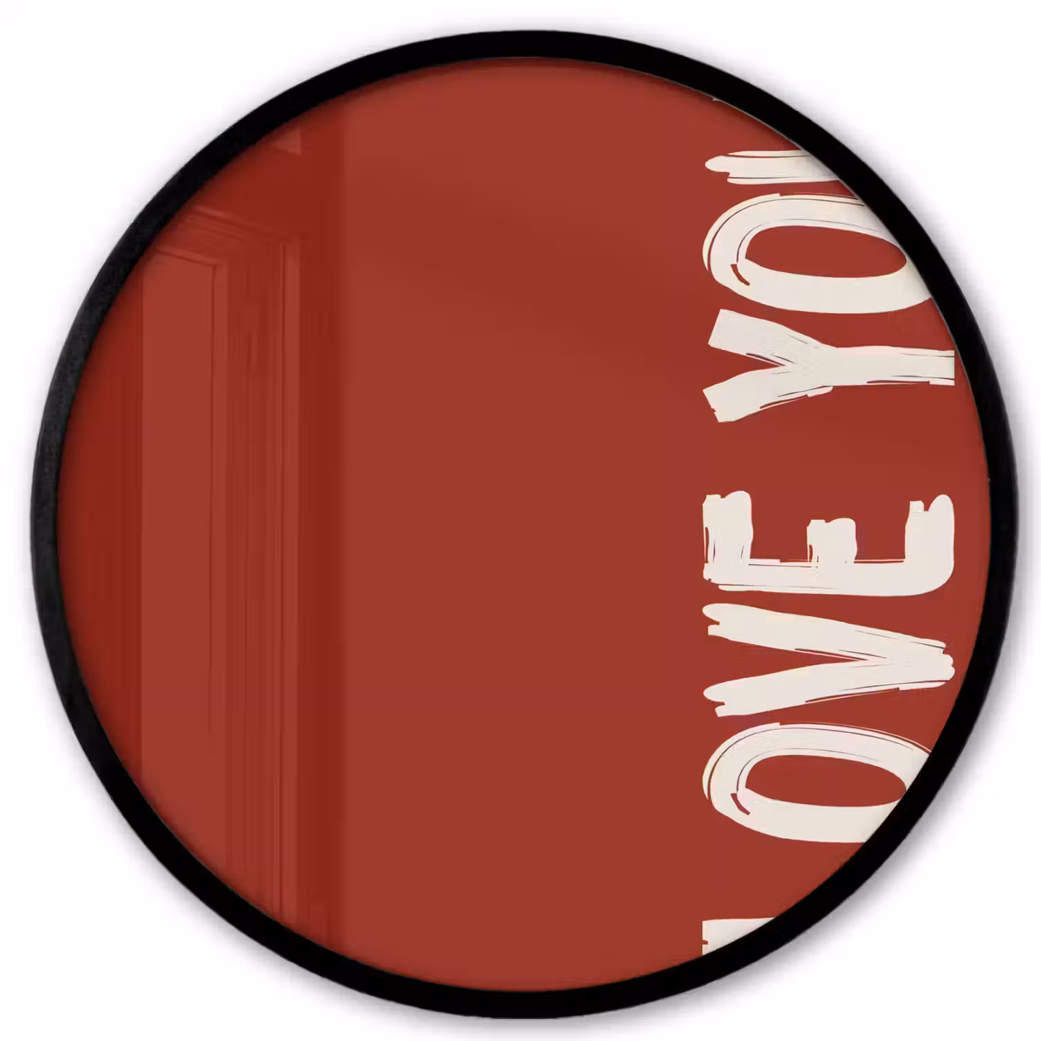 Schuin - Loveyou - Rood Fotolijst rond zonder passe partout klein -3d