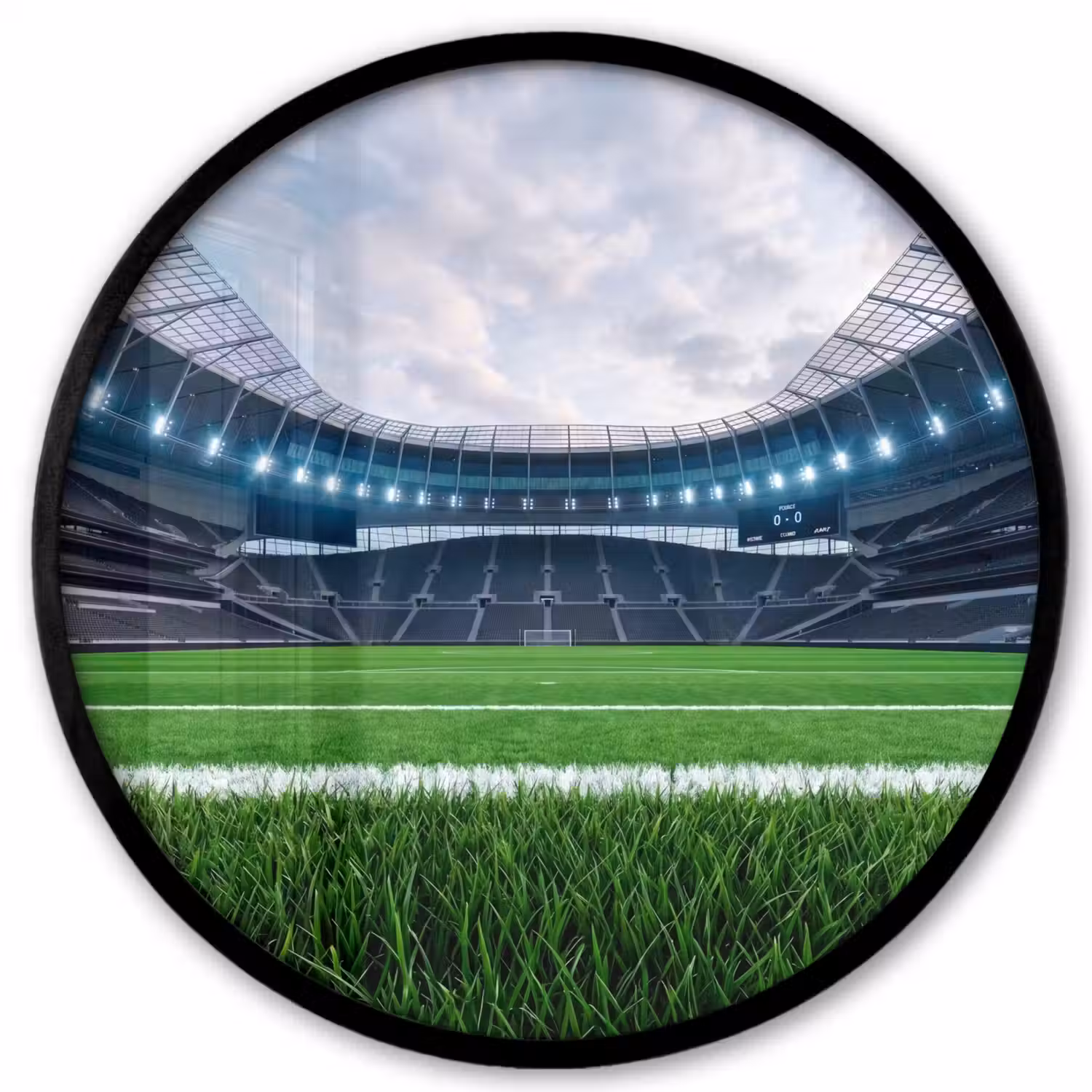 Voetbal - Stadion - Sport - Groen Fotolijst rond zonder passe partout klein -3d