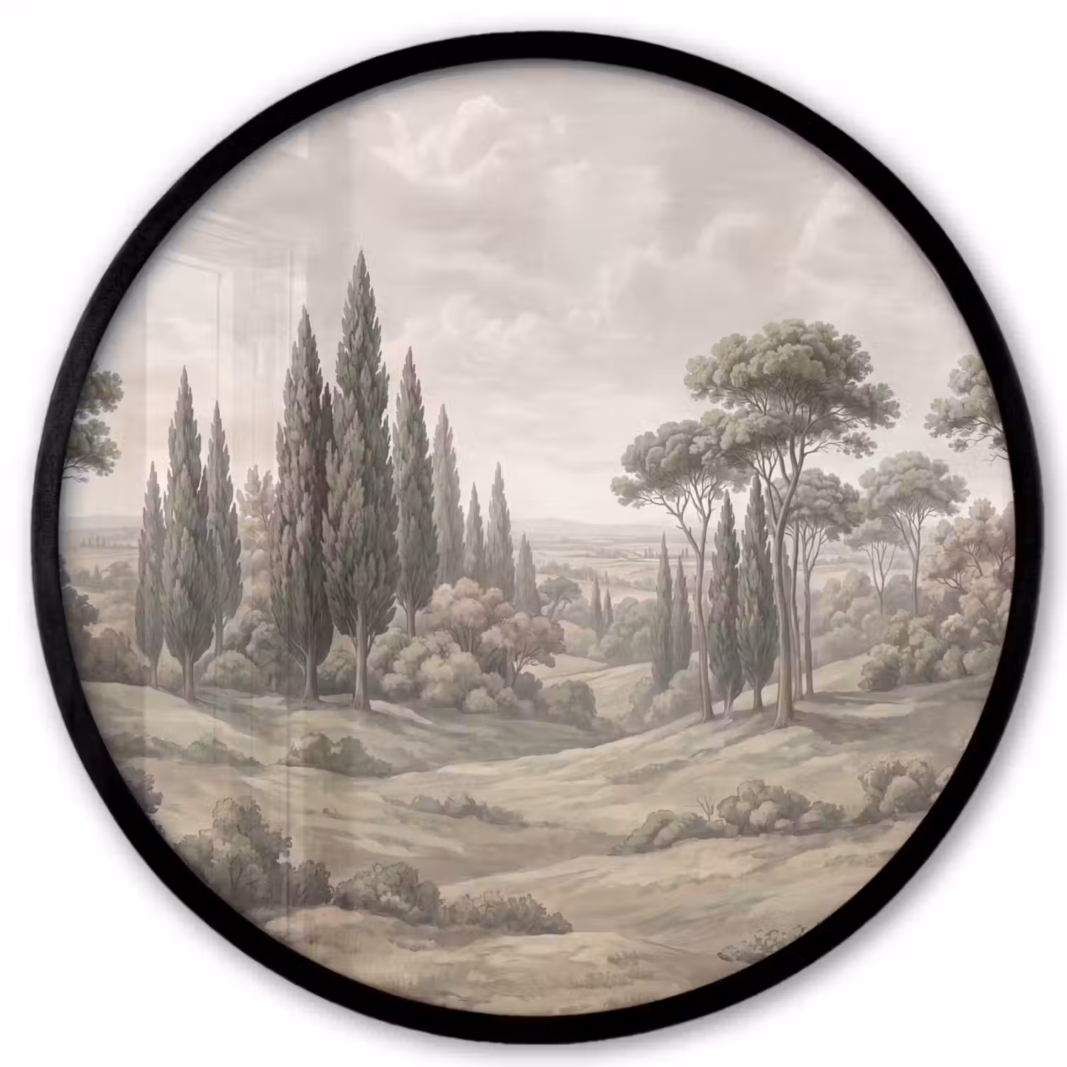Vallei - Bos - Natuur - Groen Fotolijst rond zonder passe partout klein -3d
