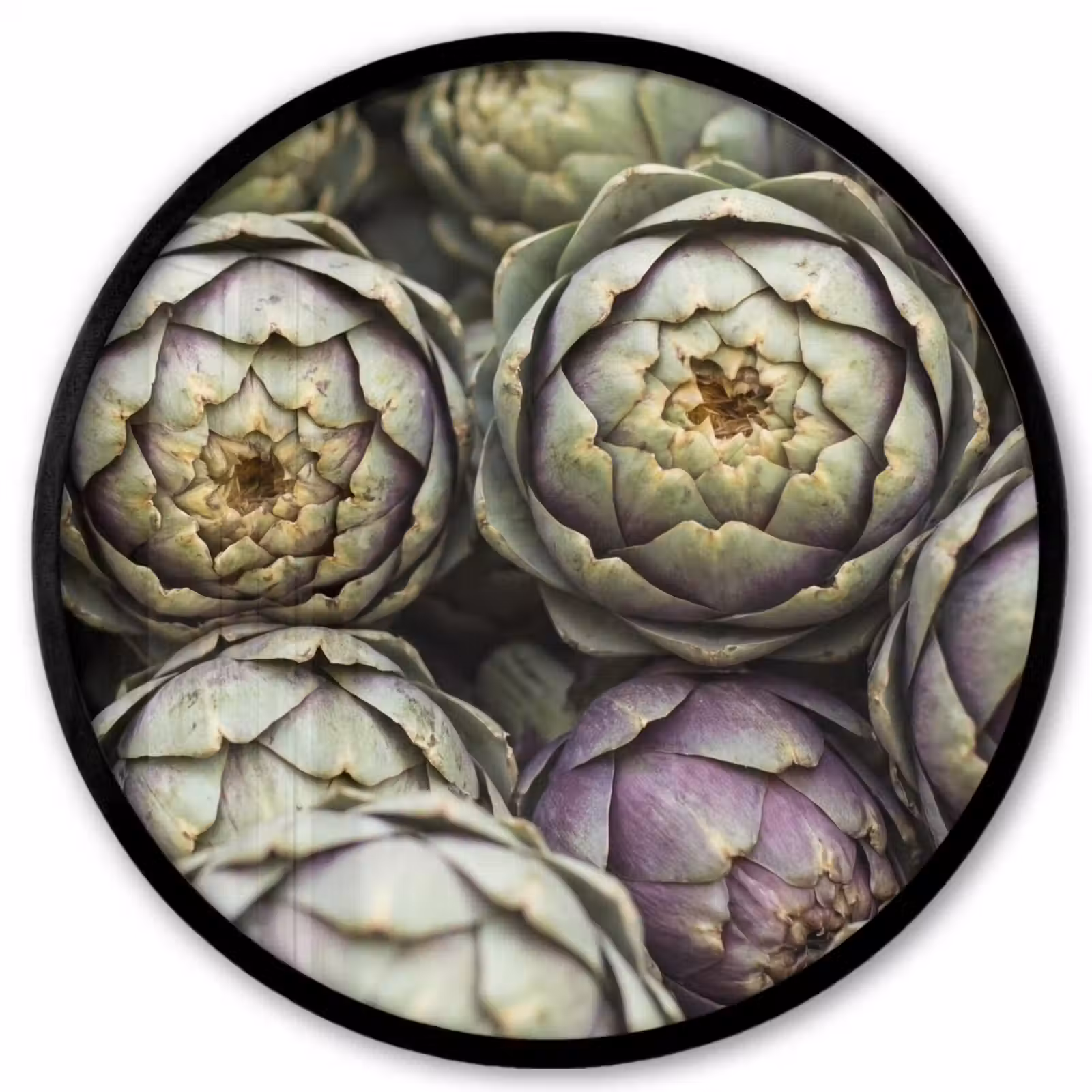 Photo Frame Round - Vegetables - Fresh - Food - Groenten - Vers - Eten Fotolijst rond zonder passe partout klein