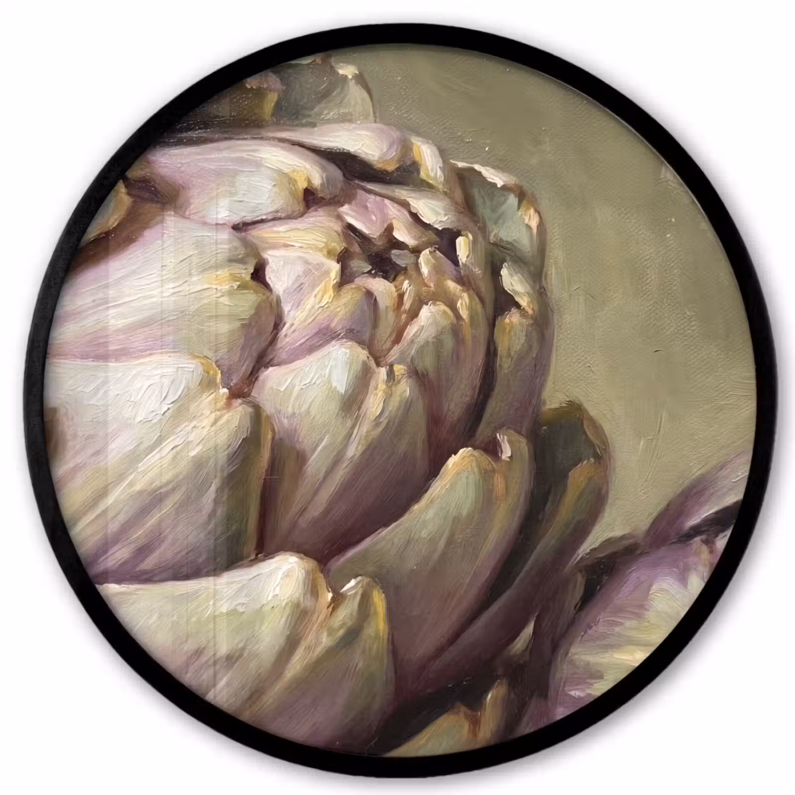 Photo Frame Round - Vegetables - Still Life - Painting - Groente - Stilleven - Schilderij Fotolijst rond zonder passe partout klein