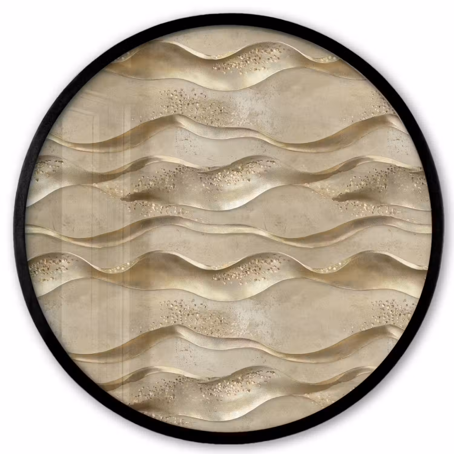 Golven - Patroon - Goud Fotolijst rond zonder passe partout klein 856 -3d