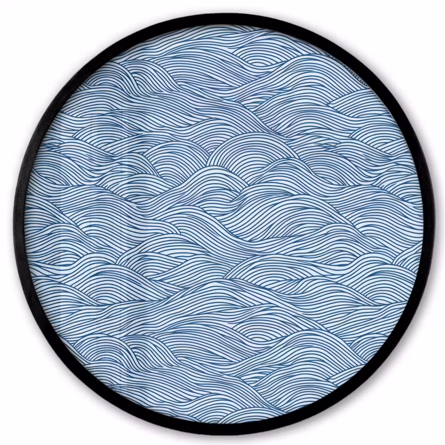 Golven - Ritmisch - Blauw Fotolijst rond zonder passe partout klein 856 -3d
