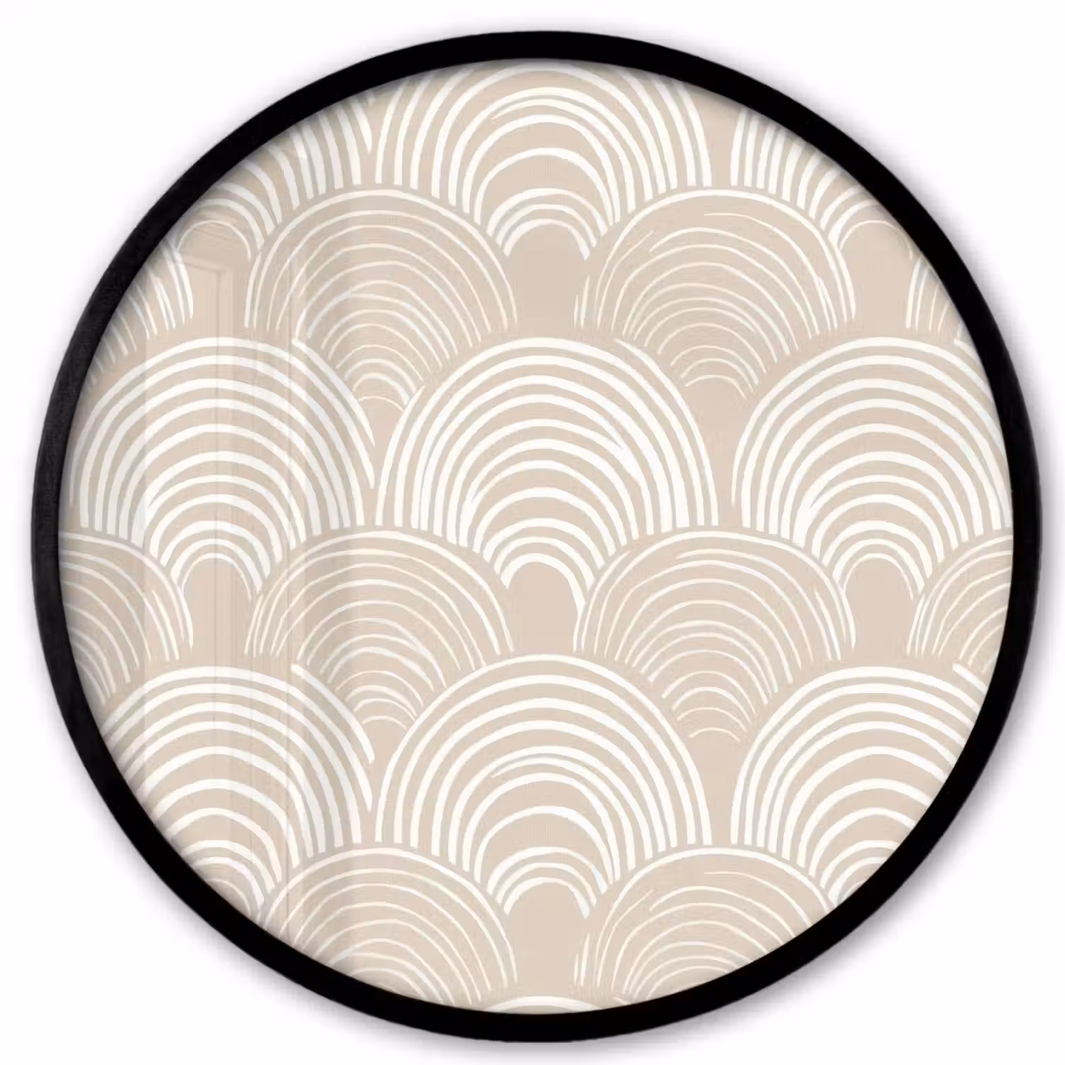 Golven - Structuur - Beige Fotolijst rond zonder passe partout klein 856 -3d