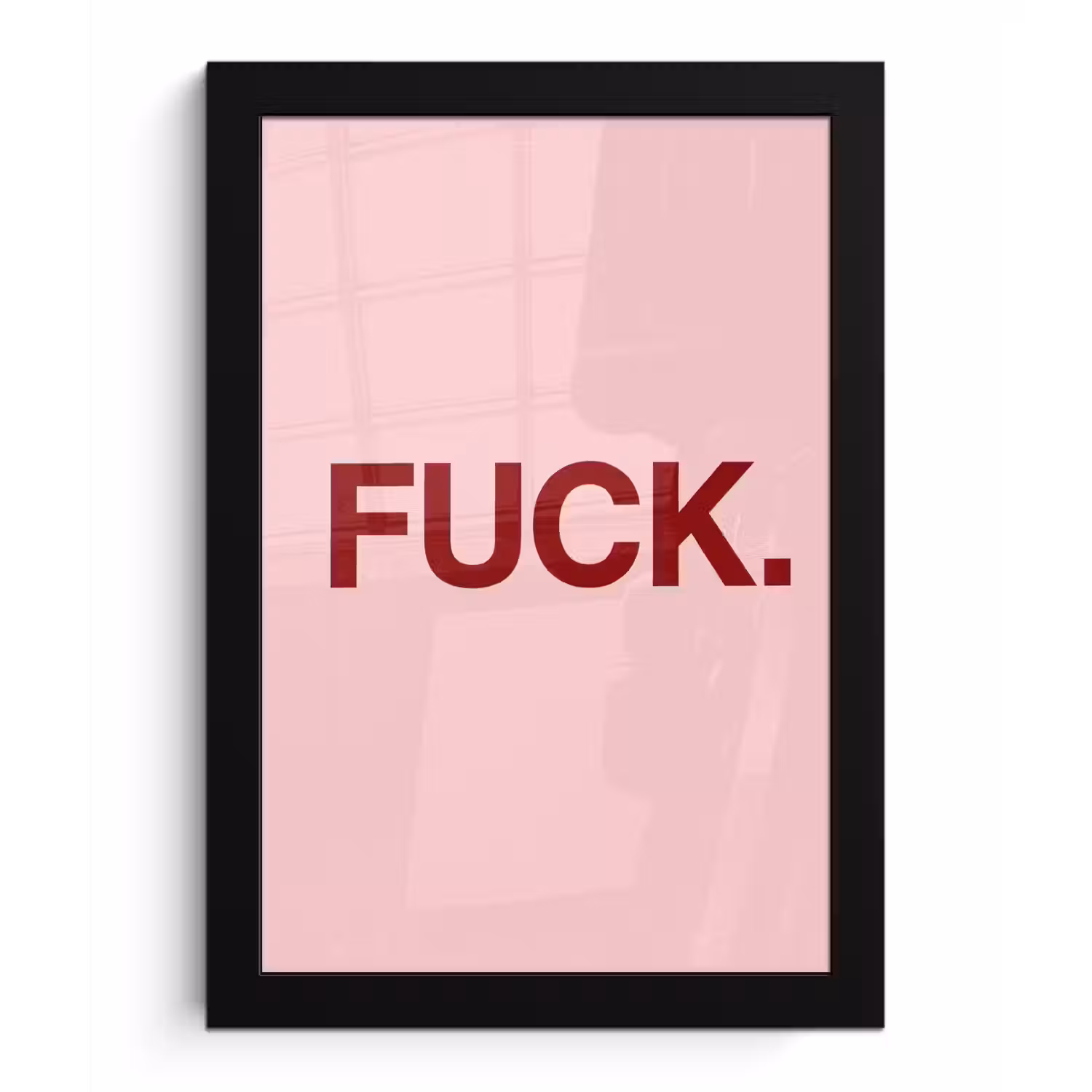 Statement - Krachtig - Roze fotolijst zwart zonder passe partout klein -3d