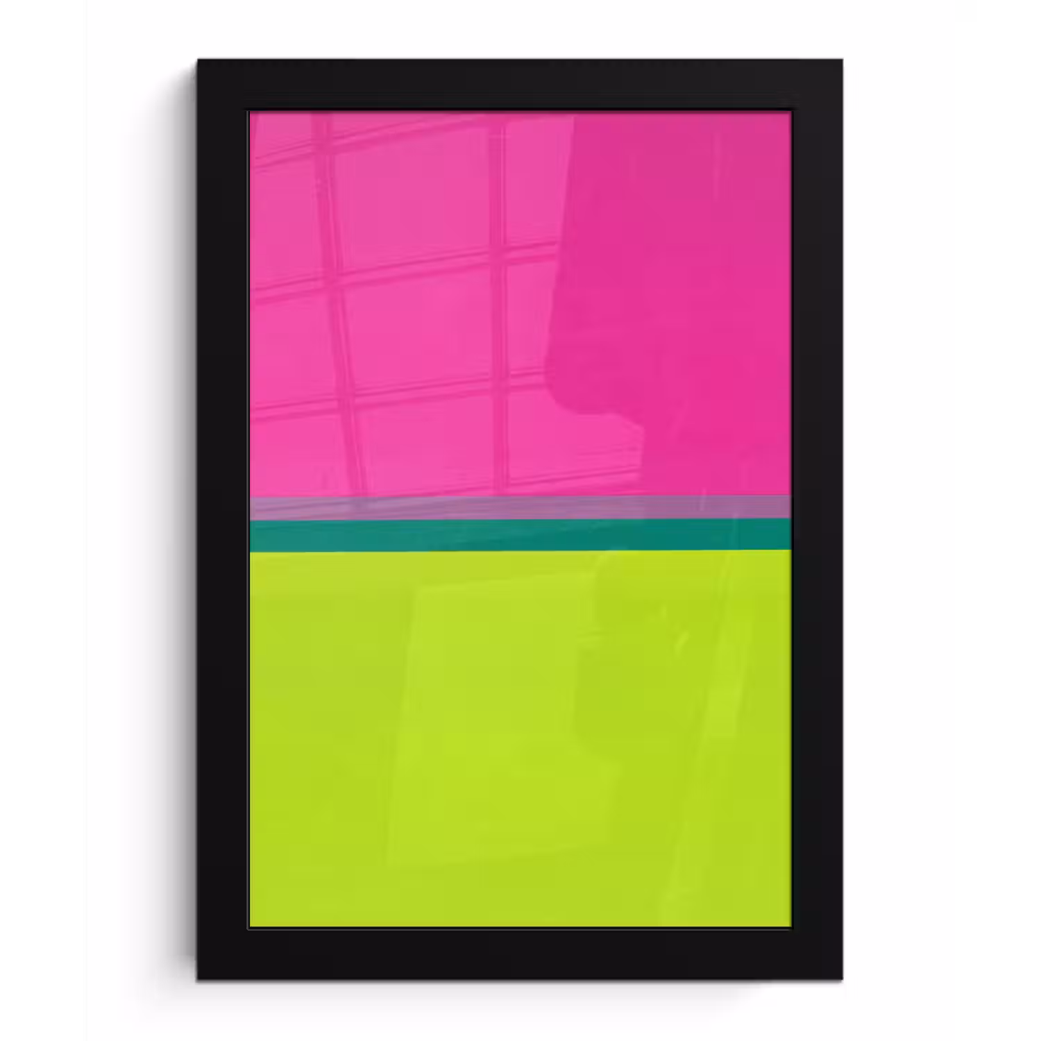 Strepen - Modern - Kleurrijk fotolijst zwart zonder passe partout klein -3d