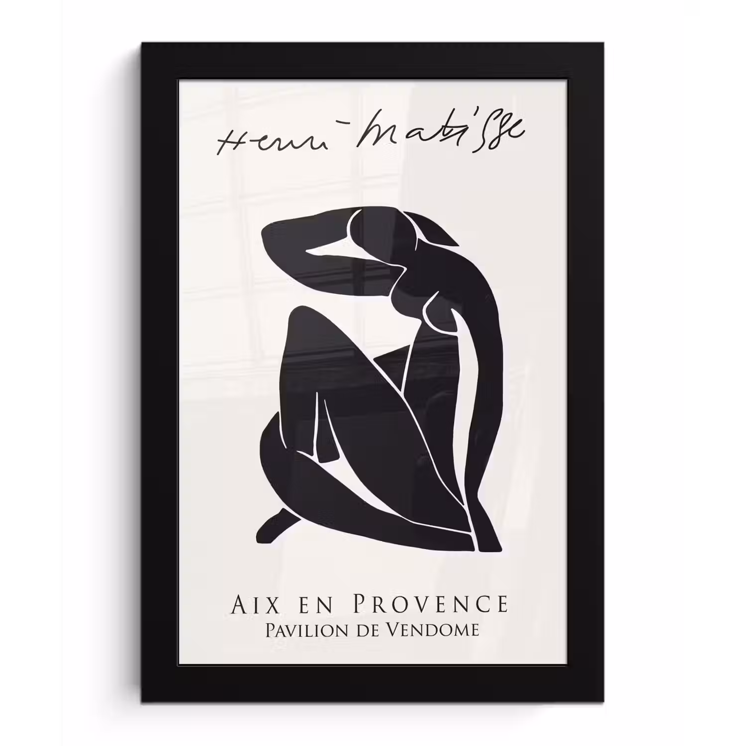 Vrouw - Abstract - Zwart - Henri Matisse fotolijst zwart zonder passe partout klein -3d