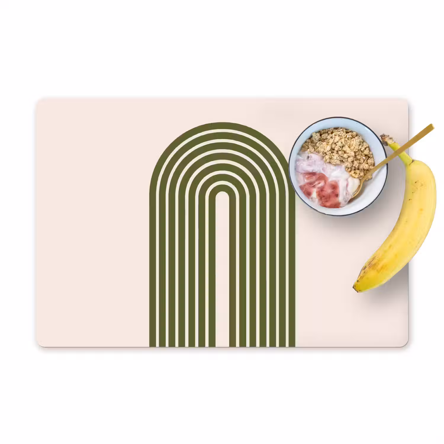 Abstract - Bogen - Modern - Groen - Kunst Placemat vinyl groot -zzzproduct_Kitchenyeah-website