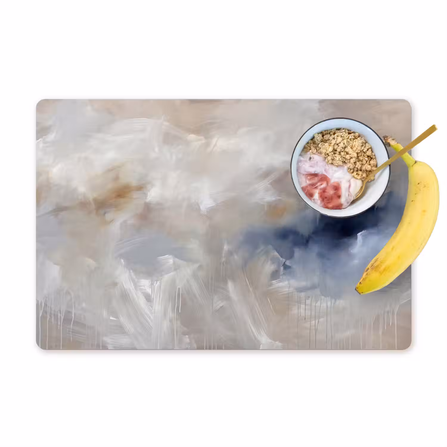 Abstract - Wolken - Sfeer - Modern - Beige Placemat vinyl groot -zzzproduct_Kitchenyeah-website