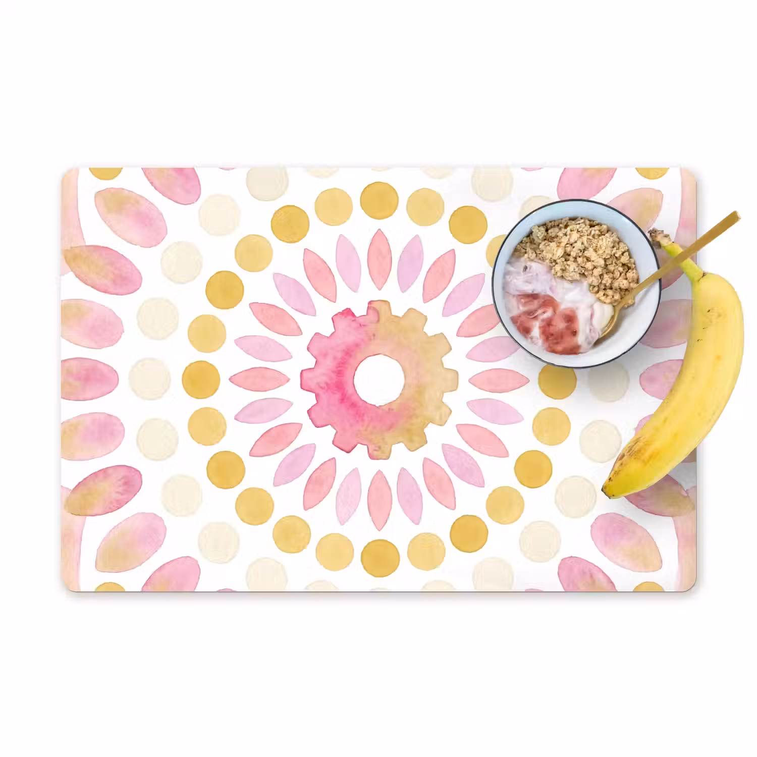 Abstract - Mandala - Kunst - Modern - Roze Placemat vinyl groot -zzzproduct_Kitchenyeah-website