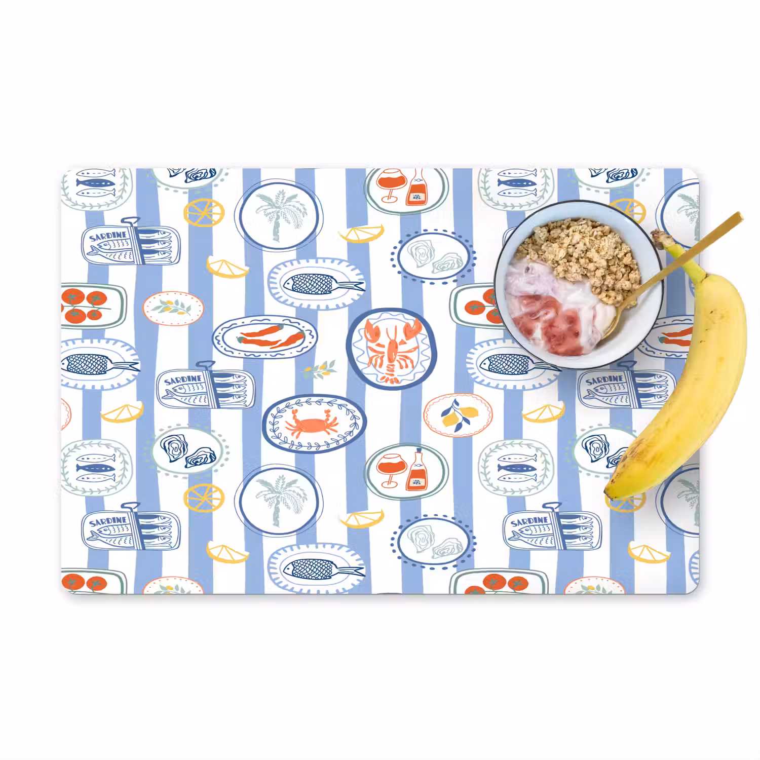 Zee - Sfeer - Kreeft - Oester Placemat vinyl groot 368 -zzzproduct_Kitchenyeah-website