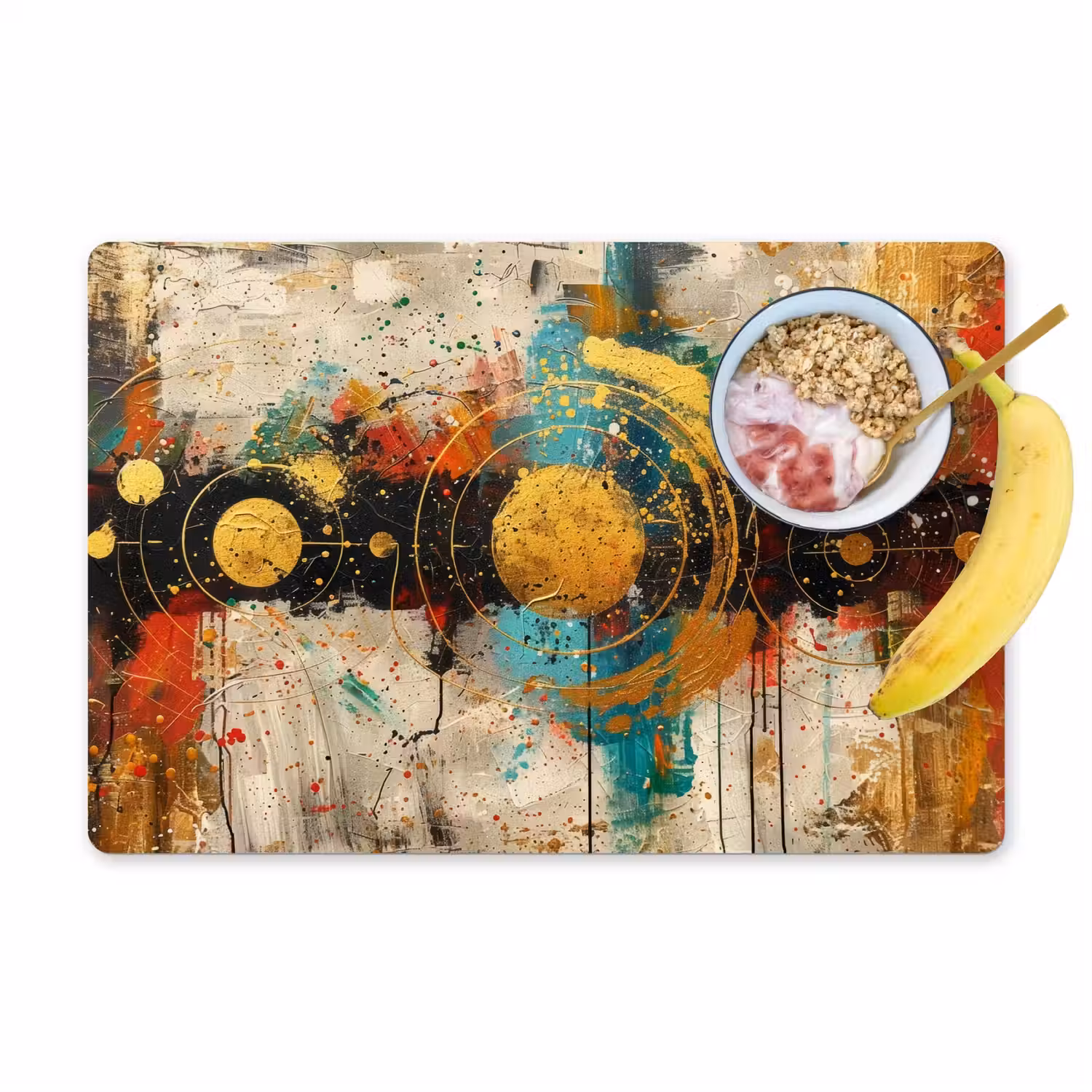 Kunst - Abstract - Aesthetic - Goud Placemat vinyl groot -zzzproduct_Kitchenyeah-website