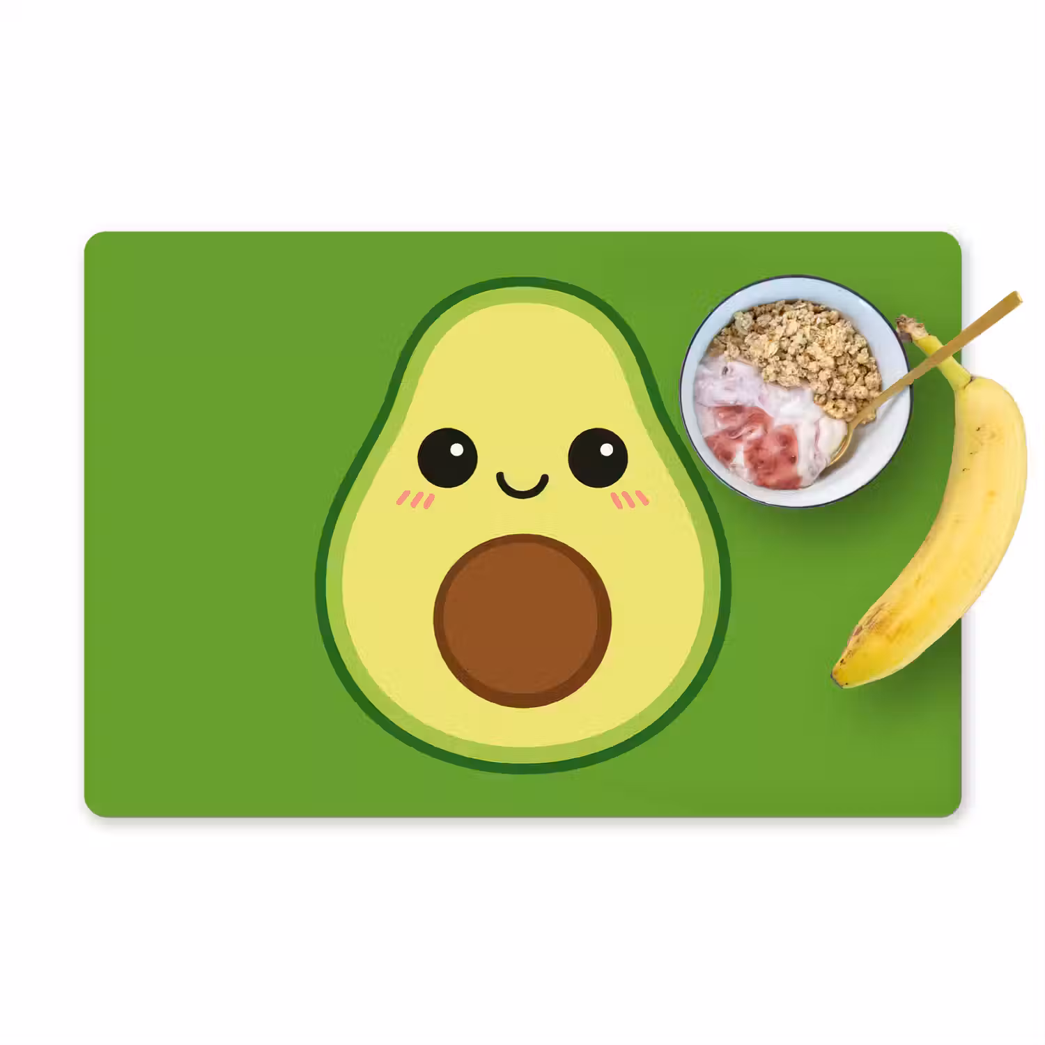 Avocado - Groen - Speels Placemat vinyl groot -zzzproduct_Kitchenyeah-website