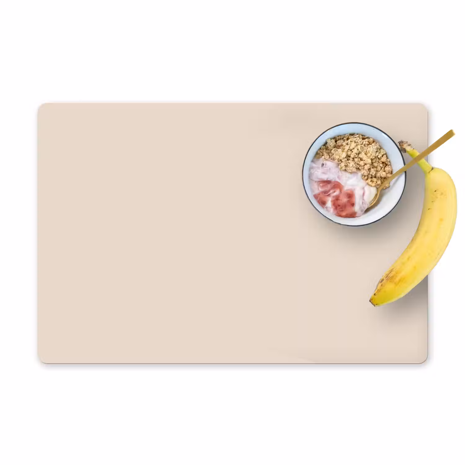 Beige - Effen kleur Placemat vinyl groot 368 -zzzproduct_Kitchenyeah-website