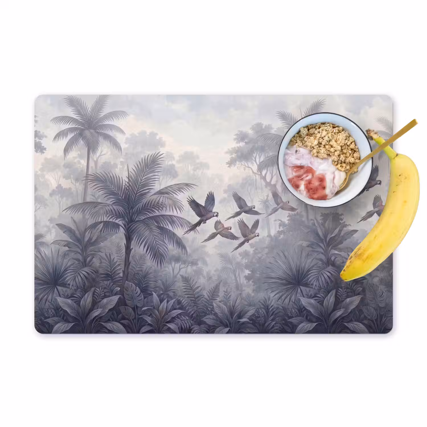 Vogel - Vliegend - Jungle - Vintage - Dieren Placemat vinyl groot -zzzproduct_Kitchenyeah-website