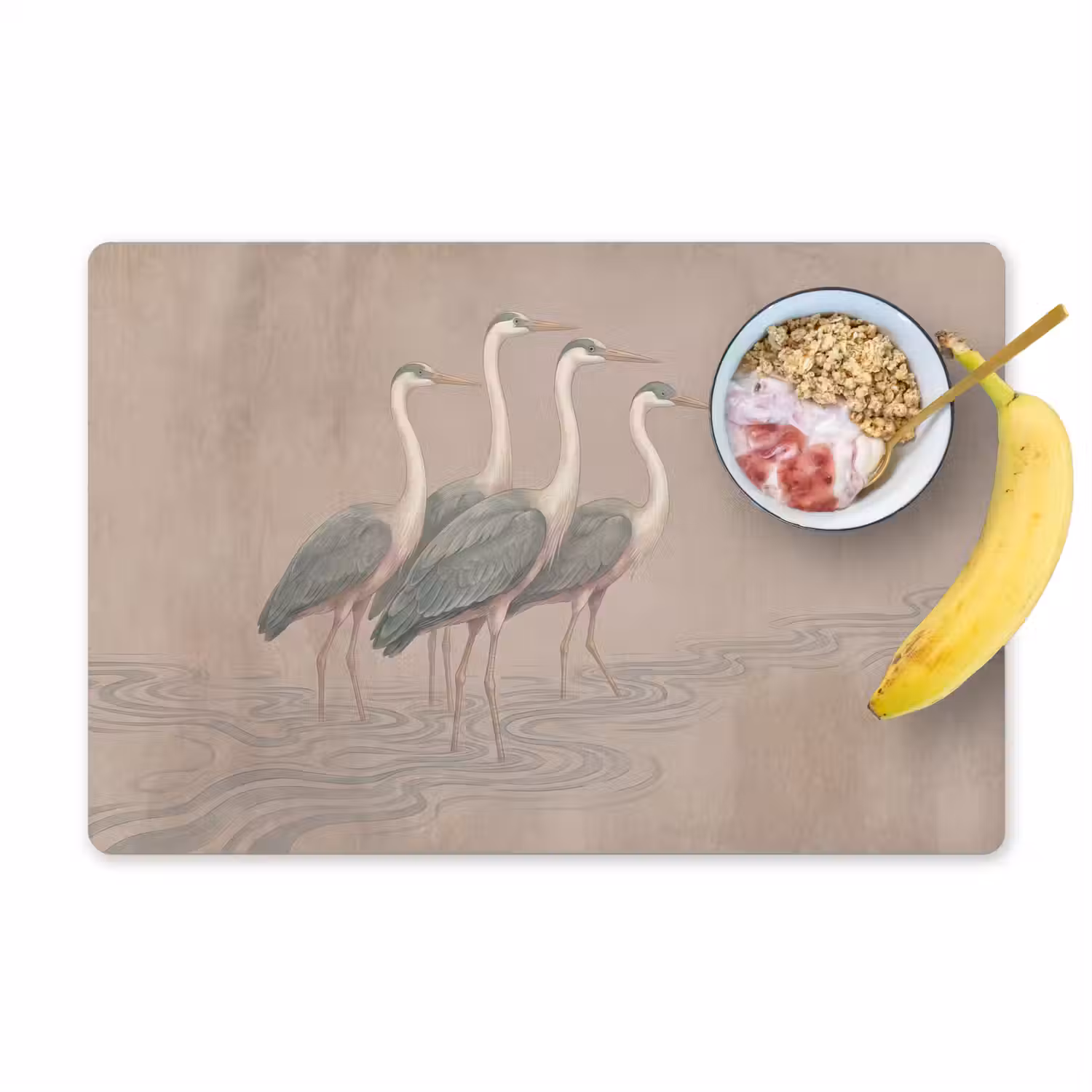Vogel - Water - Natuur - Vintage Placemat vinyl groot -zzzproduct_Kitchenyeah-website