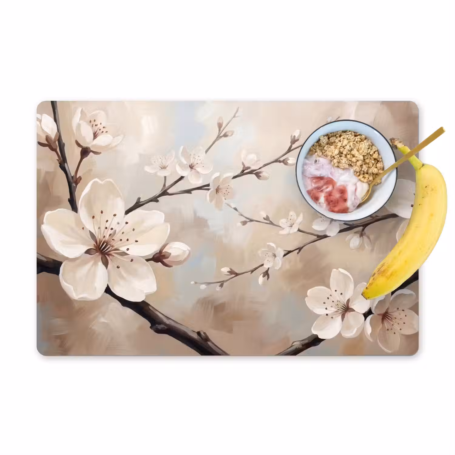 Bloesem - Takken - Schilderij - Beige - Serene Placemat vinyl groot -zzzproduct_Kitchenyeah-website