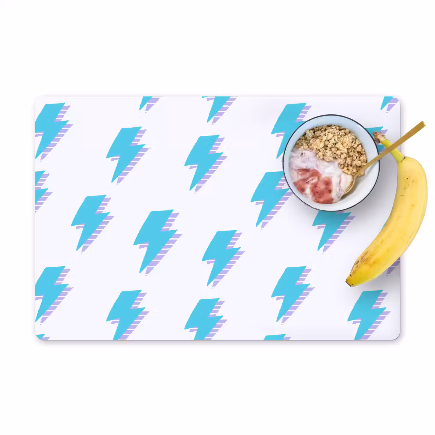 Blauw - Paars - Bliksem Placemat vinyl groot 368 -zzzproduct_Kitchenyeah-website