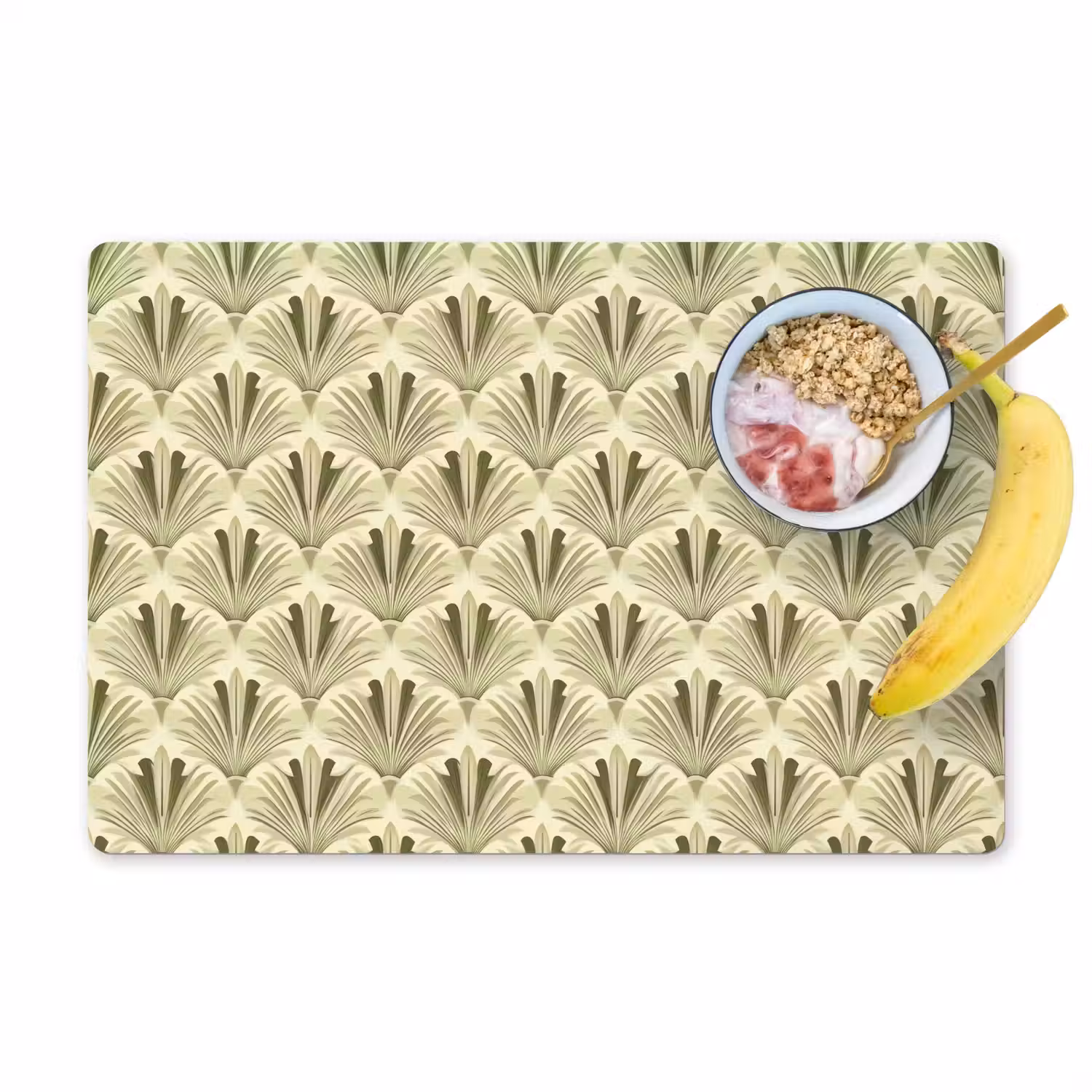 Klassiek - Waaier - Groen Placemat vinyl groot 368 -zzzproduct_Kitchenyeah-website