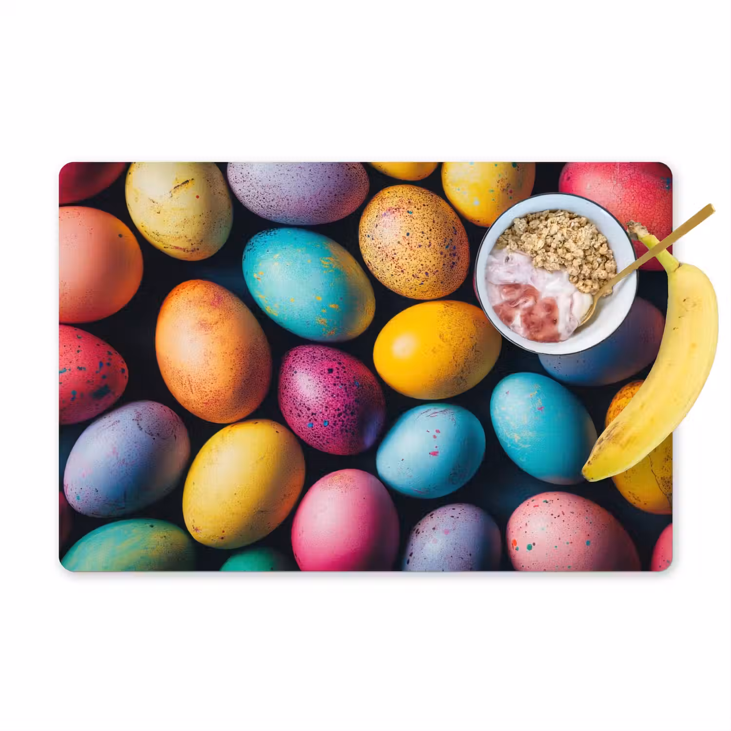 Kleurrijk - Paaseitjes - Spetters Placemat vinyl groot -zzzproduct_Kitchenyeah-website