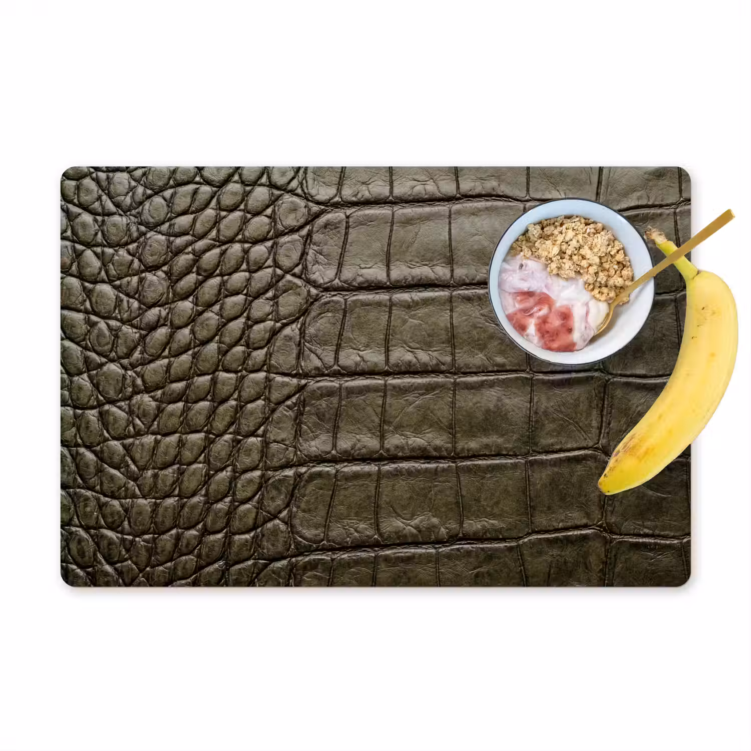 Krokodillenleer - Structuur - Groen Placemat vinyl groot -zzzproduct_Kitchenyeah-website