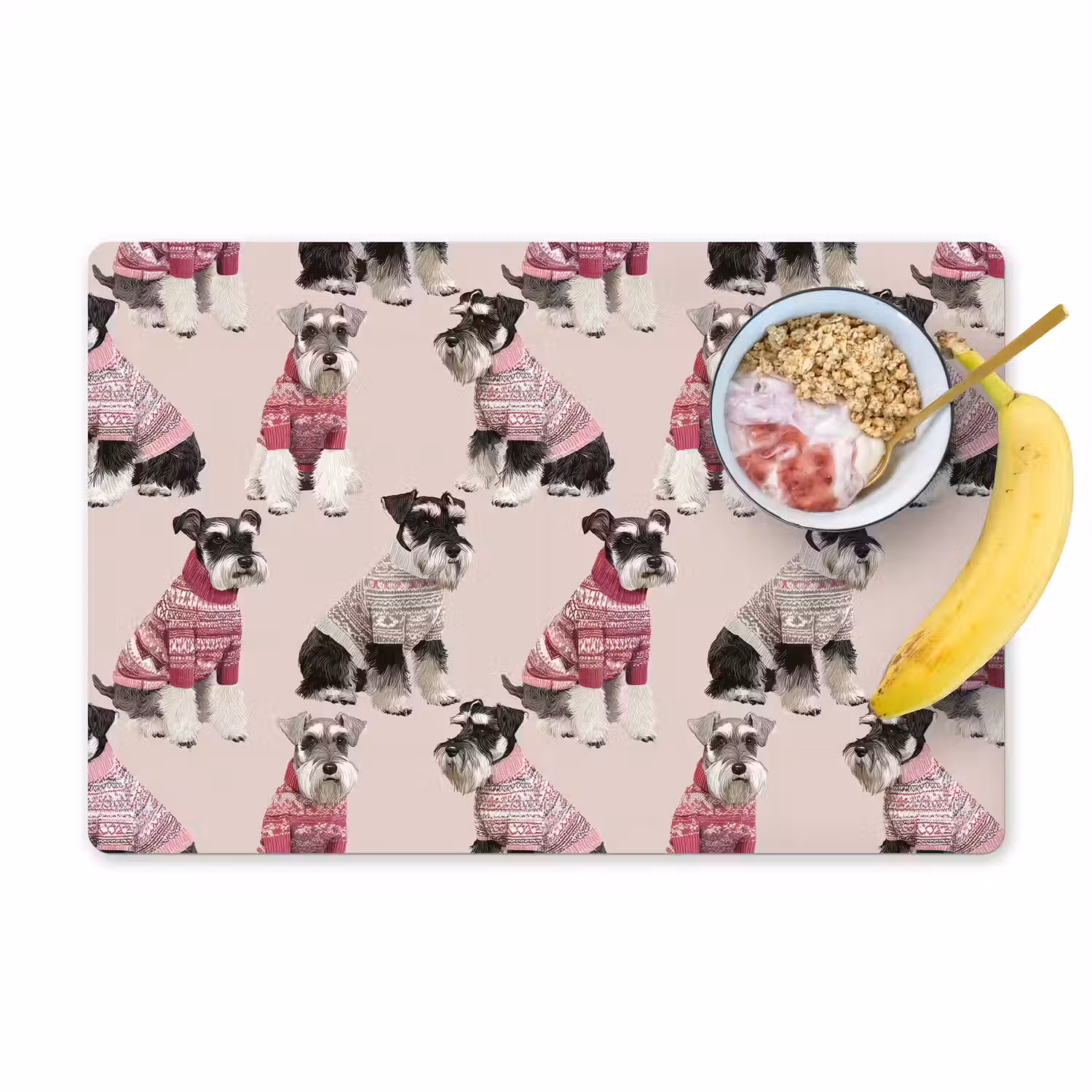 Honden - Truien - Rood Placemat vinyl groot 368 -zzzproduct_Kitchenyeah-website