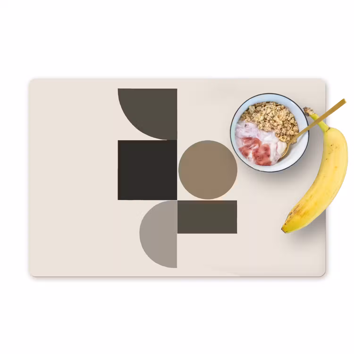 Aardetinten - Abstracte compositie - Eenvoudige vormen Placemat vinyl groot -zzzproduct_Kitchenyeah-website