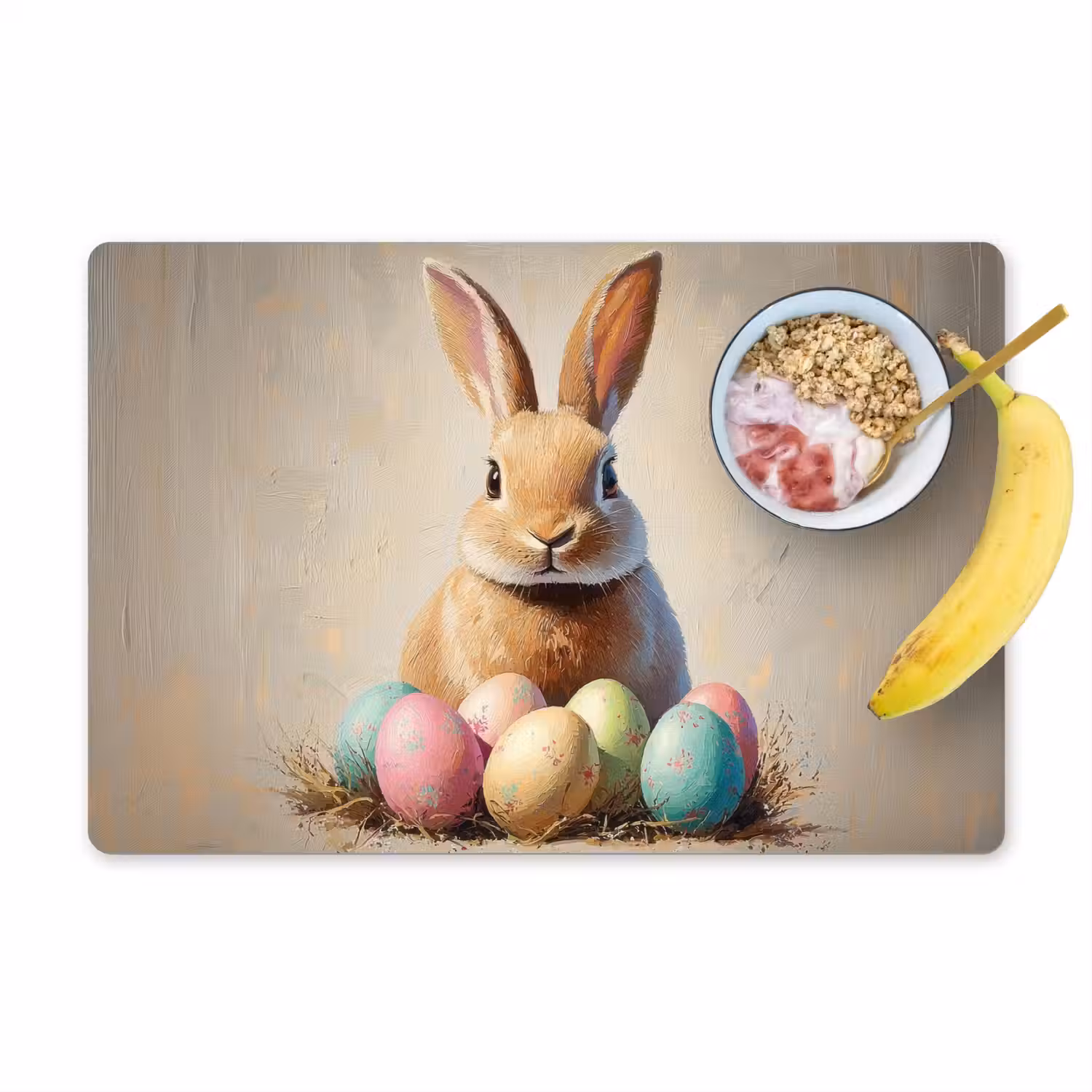 Paashaas - Pastel - Eieren Placemat vinyl groot -zzzproduct_Kitchenyeah-website