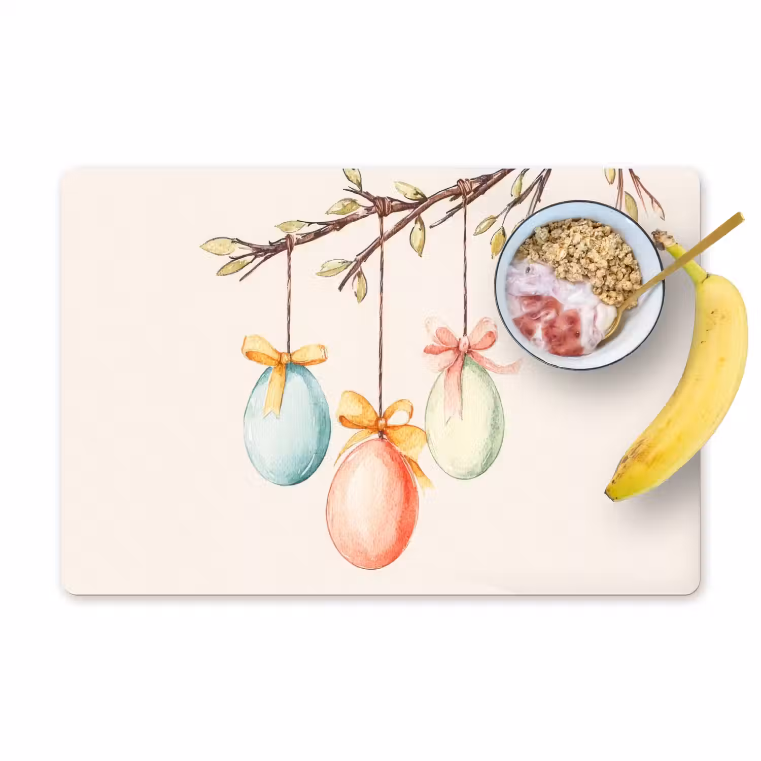 Paastak - Strikje - Eieren Placemat vinyl groot -zzzproduct_Kitchenyeah-website