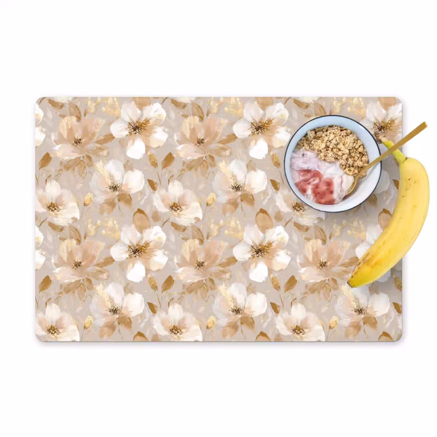 Bloemen - artistiek - Goud Placemat vinyl groot 368 -zzzproduct_Kitchenyeah-website