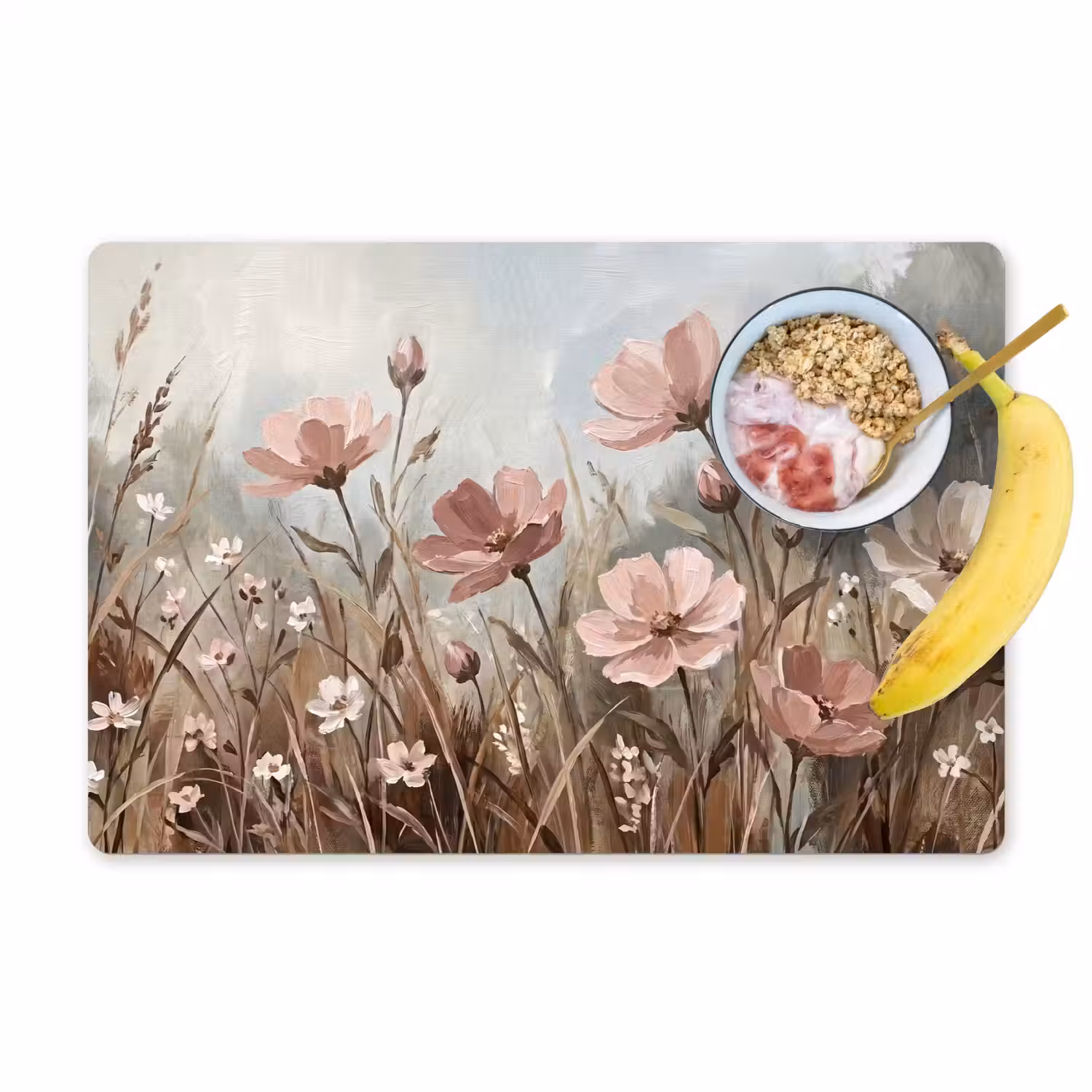 Bloemen - Botanisch - Schilderij - Pastel - Rustiek Placemat vinyl groot -zzzproduct_Kitchenyeah-website