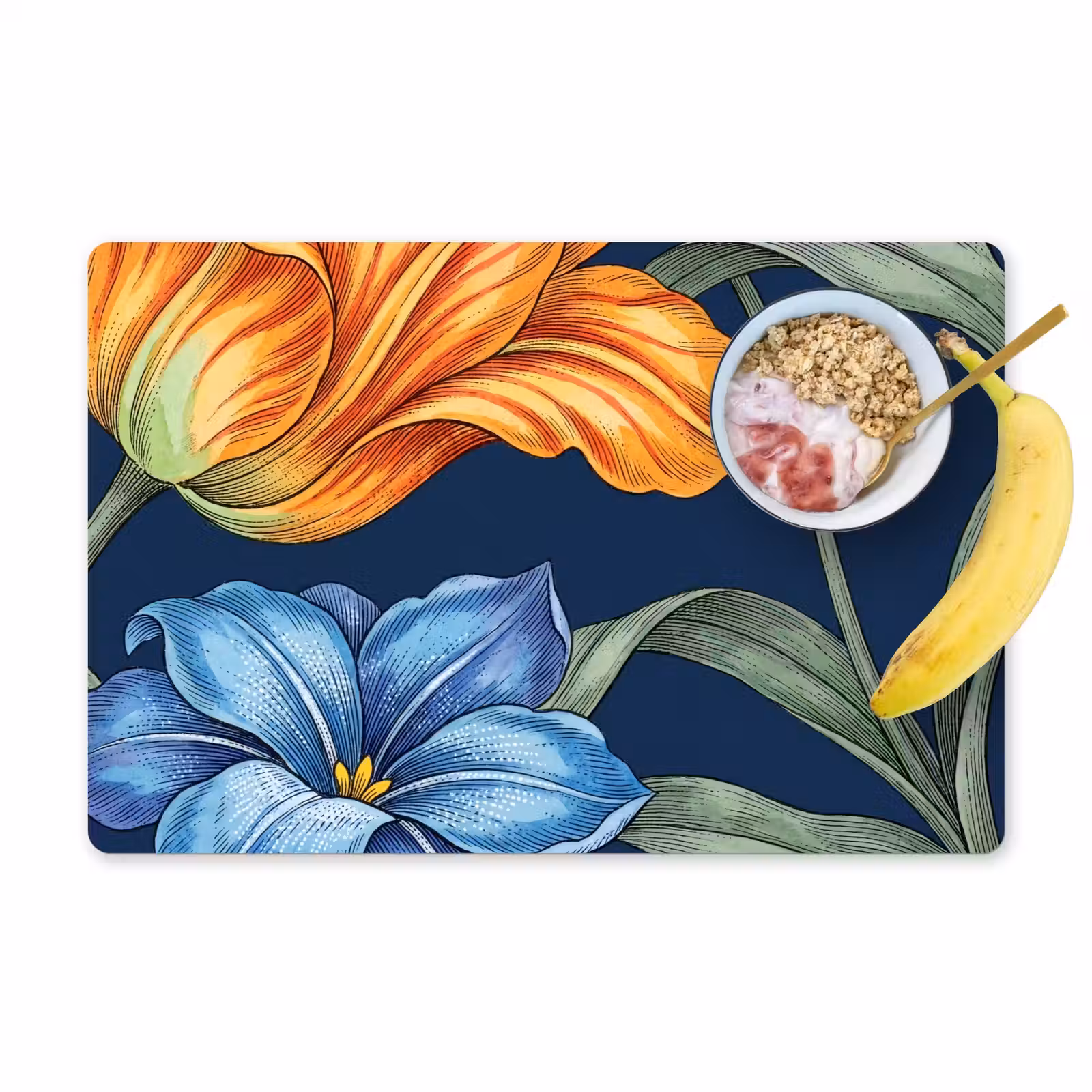 Placemat - 6 pieces - Flowers - Botanical - Pattern - Bloemen - Botanisch - Patroon Placemat vinyl groot