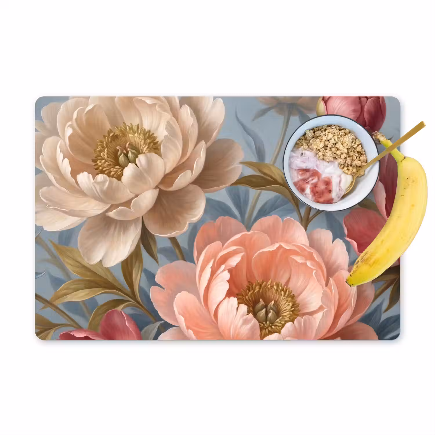 Bloemen - Roze - Beige - Modern - Natuur Placemat vinyl groot -zzzproduct_Kitchenyeah-website