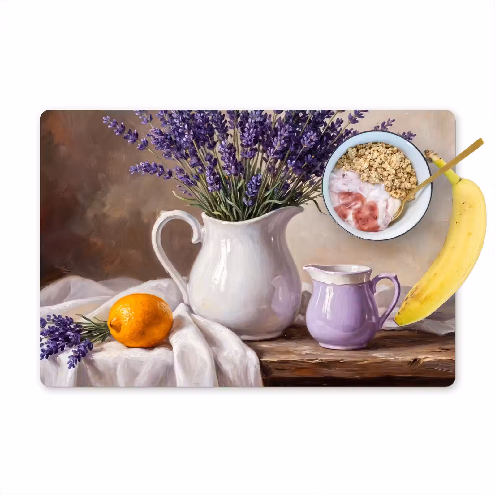 Placemat - 6 pieces - Flowers - Still Life - Purple - Bloemen - Stilleven - Paars Placemat vinyl groot