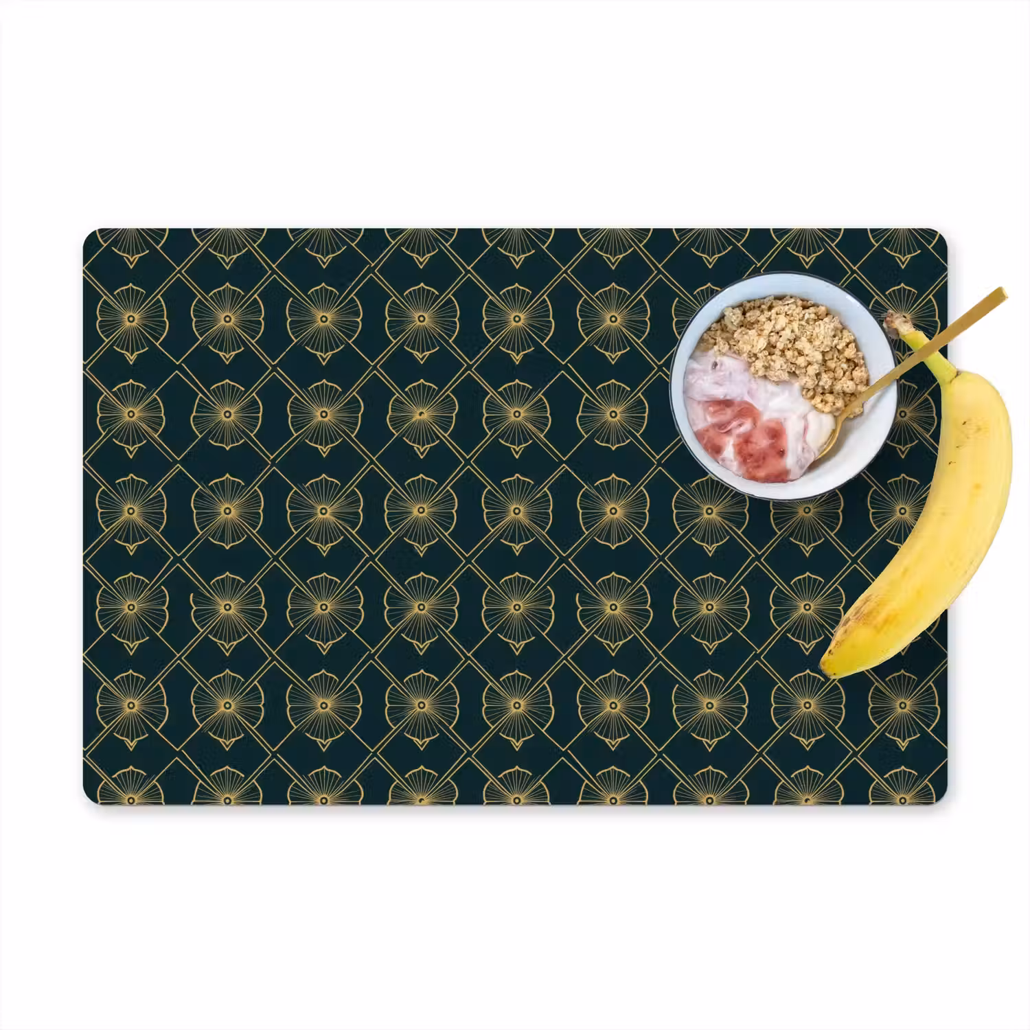 Geometrisch - Elegant - Groen Placemat vinyl groot 368 -zzzproduct_Kitchenyeah-website