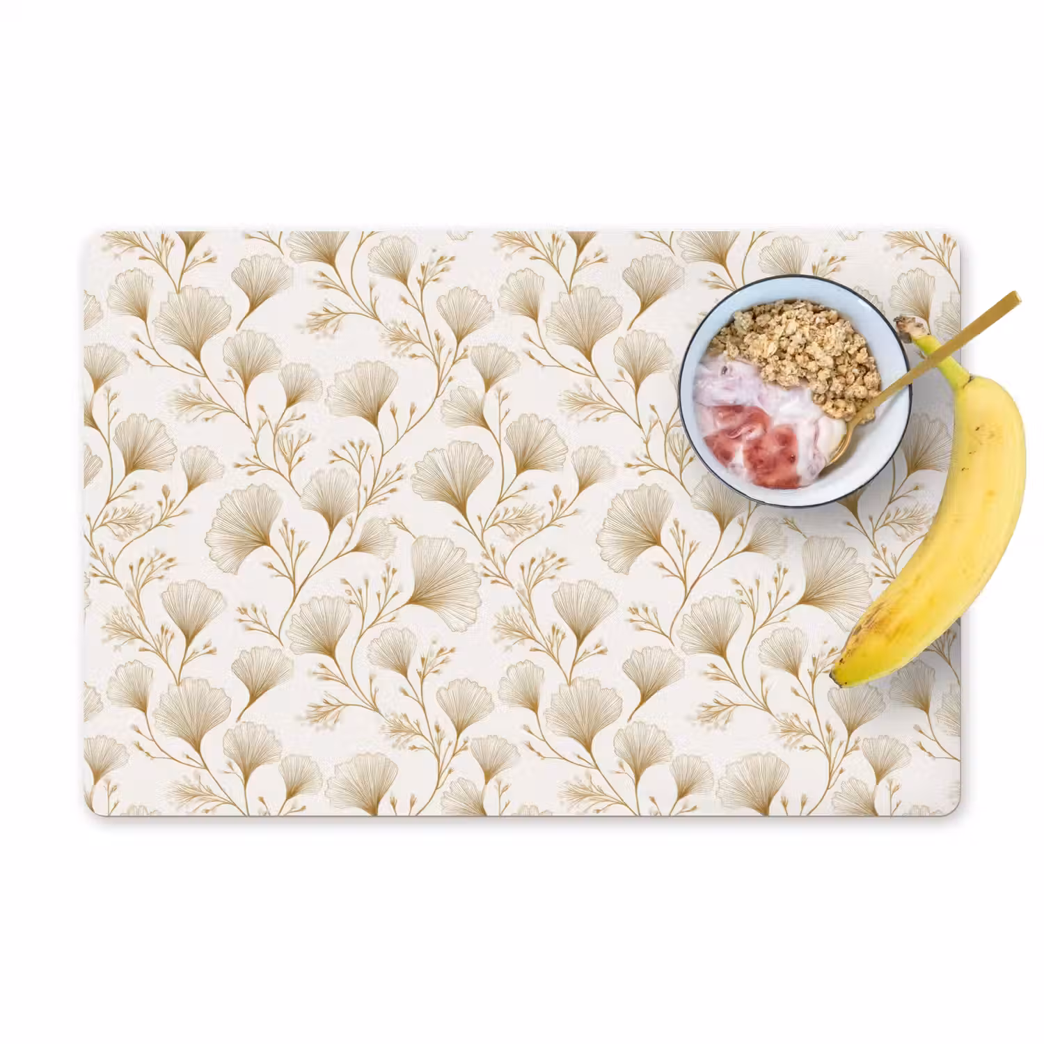 Ginkgo - Takken - Goud Placemat vinyl groot 368 -zzzproduct_Kitchenyeah-website