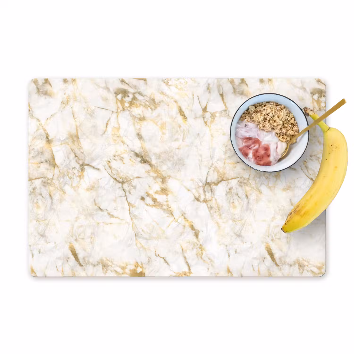 Goud - Licht - Nerf - Marmer Placemat vinyl groot 368 -zzzproduct_Kitchenyeah-website