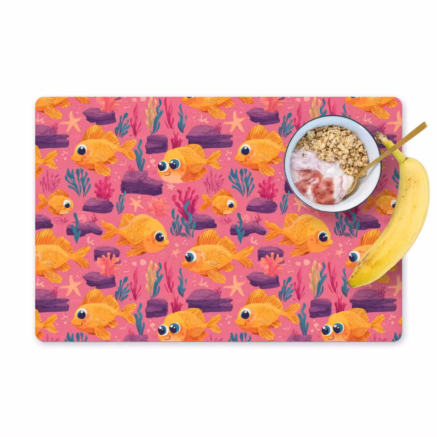 Goudvissen - Koraal - Kleurrijk Placemat vinyl groot 368 -zzzproduct_Kitchenyeah-website