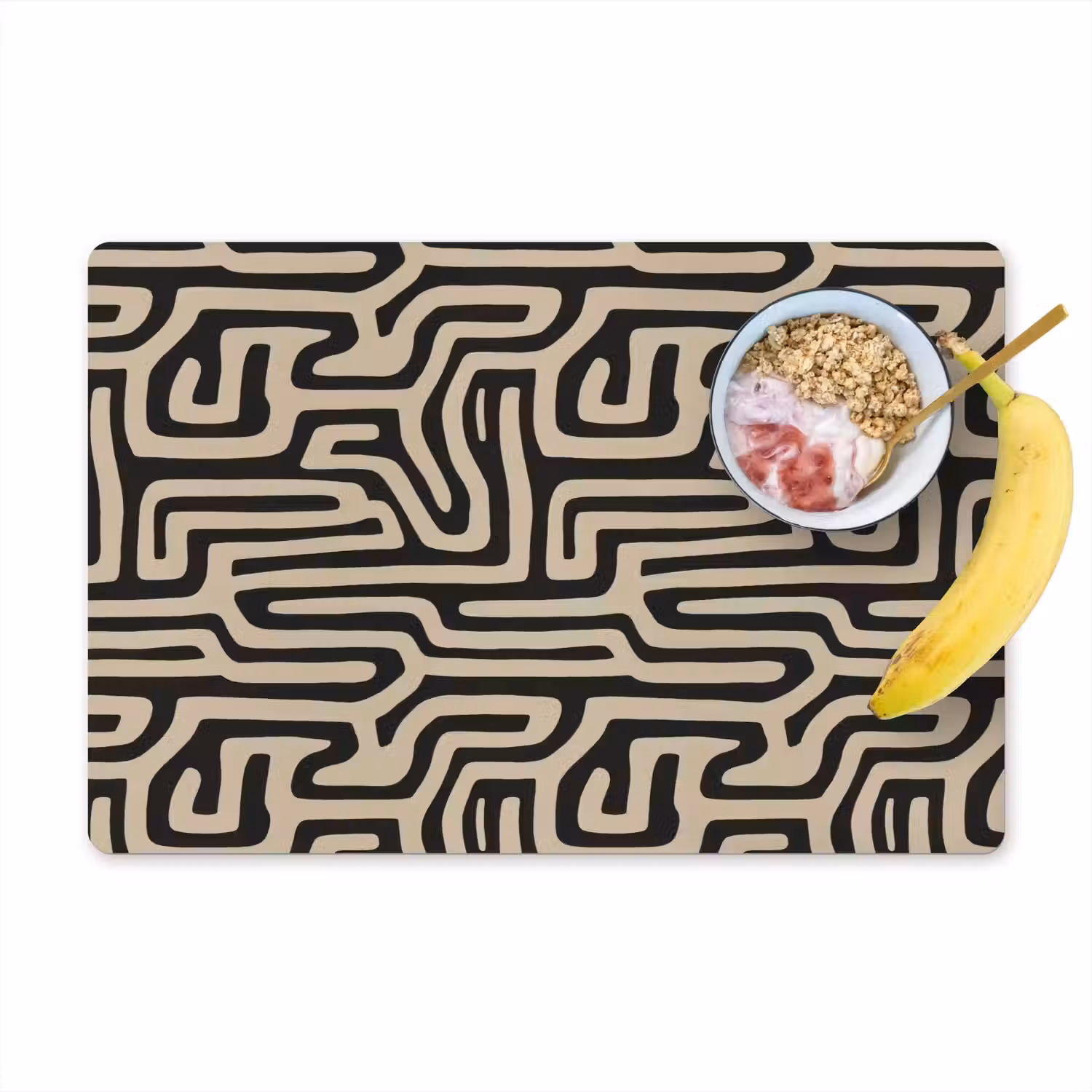 Grafisch - Lijnen - Zwart Placemat vinyl groot 368 -zzzproduct_Kitchenyeah-website