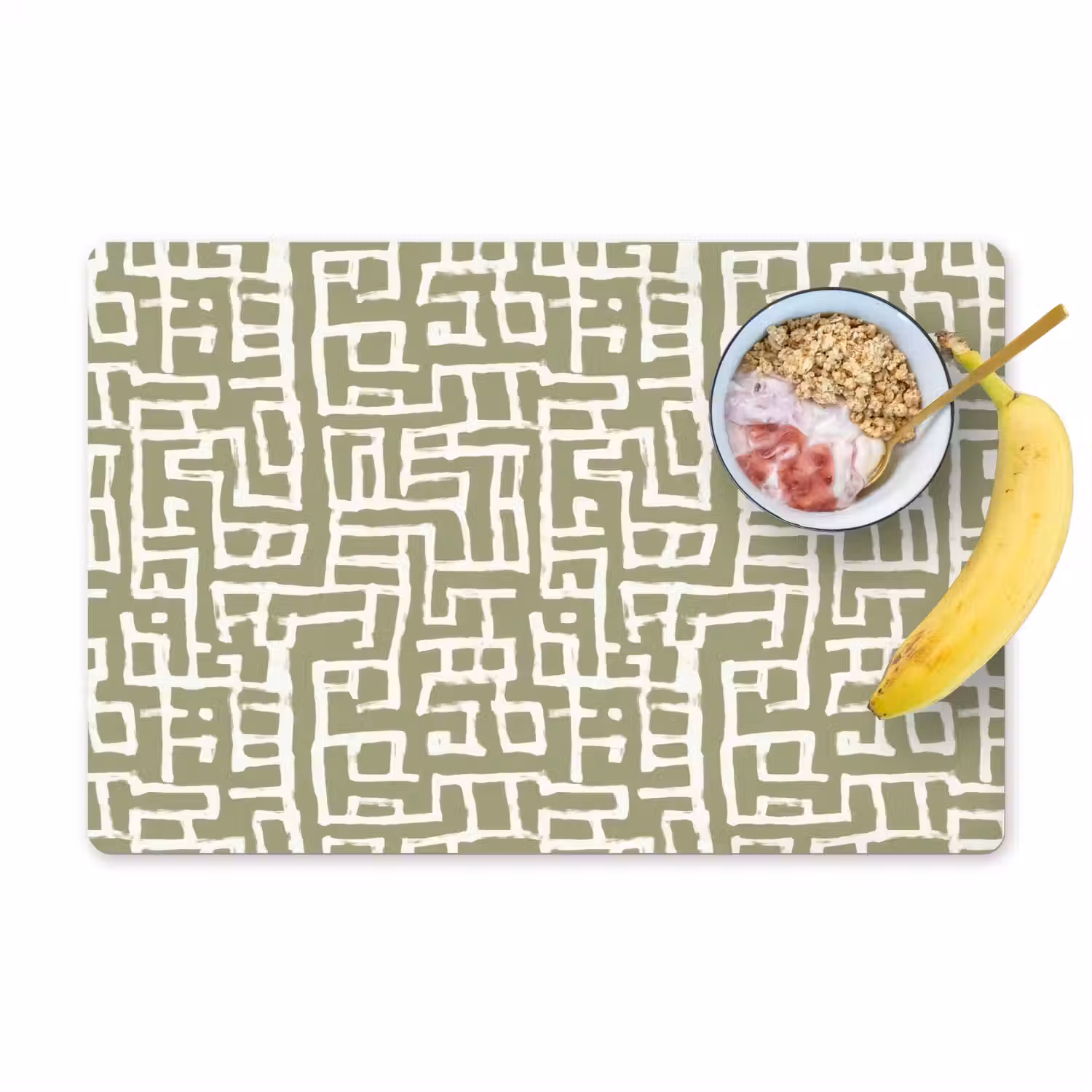 Grafisch - Patroon - Groen Placemat vinyl groot 368 -zzzproduct_Kitchenyeah-website