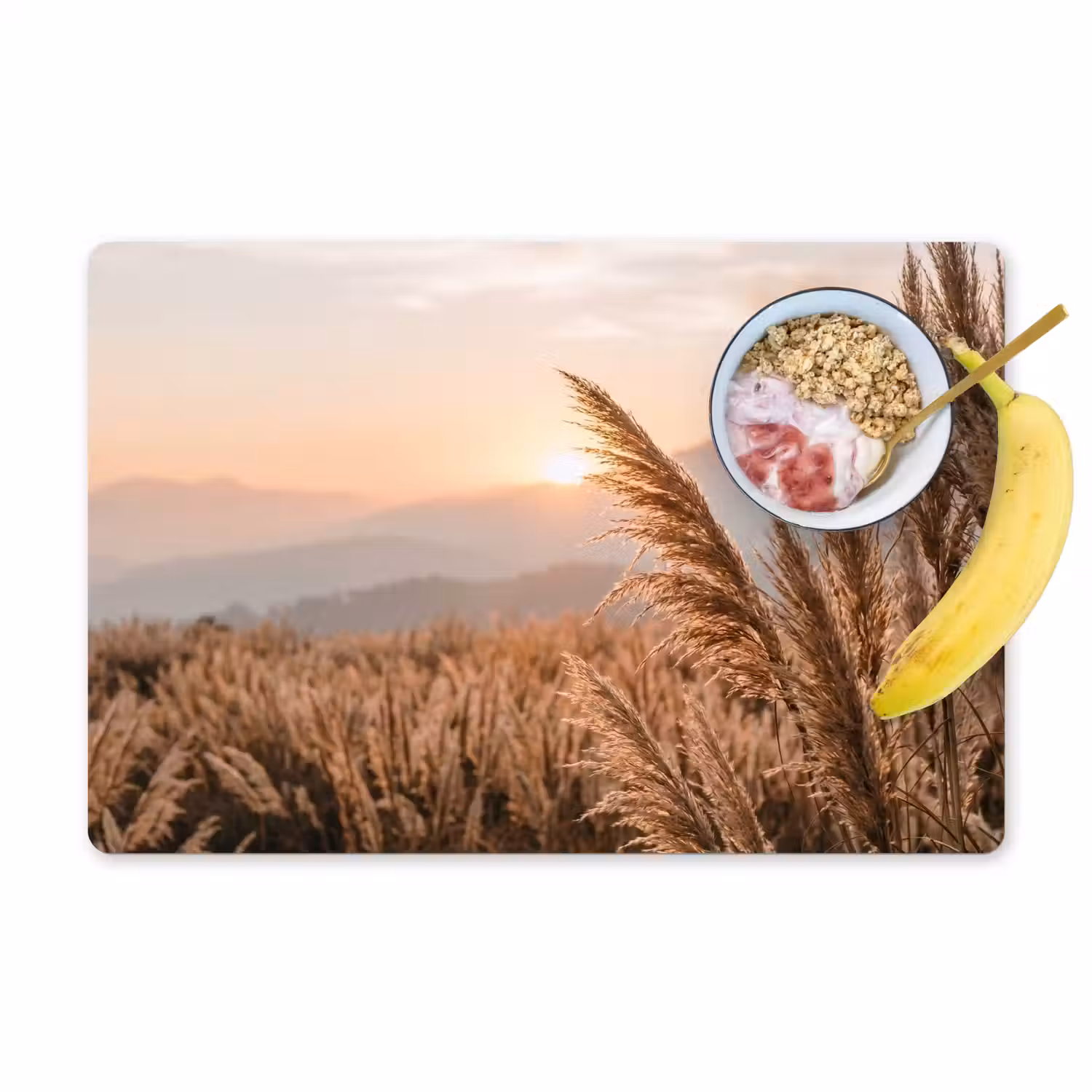 Gras - Veld - Zon - Natuur Placemat vinyl groot -zzzproduct_Kitchenyeah-website