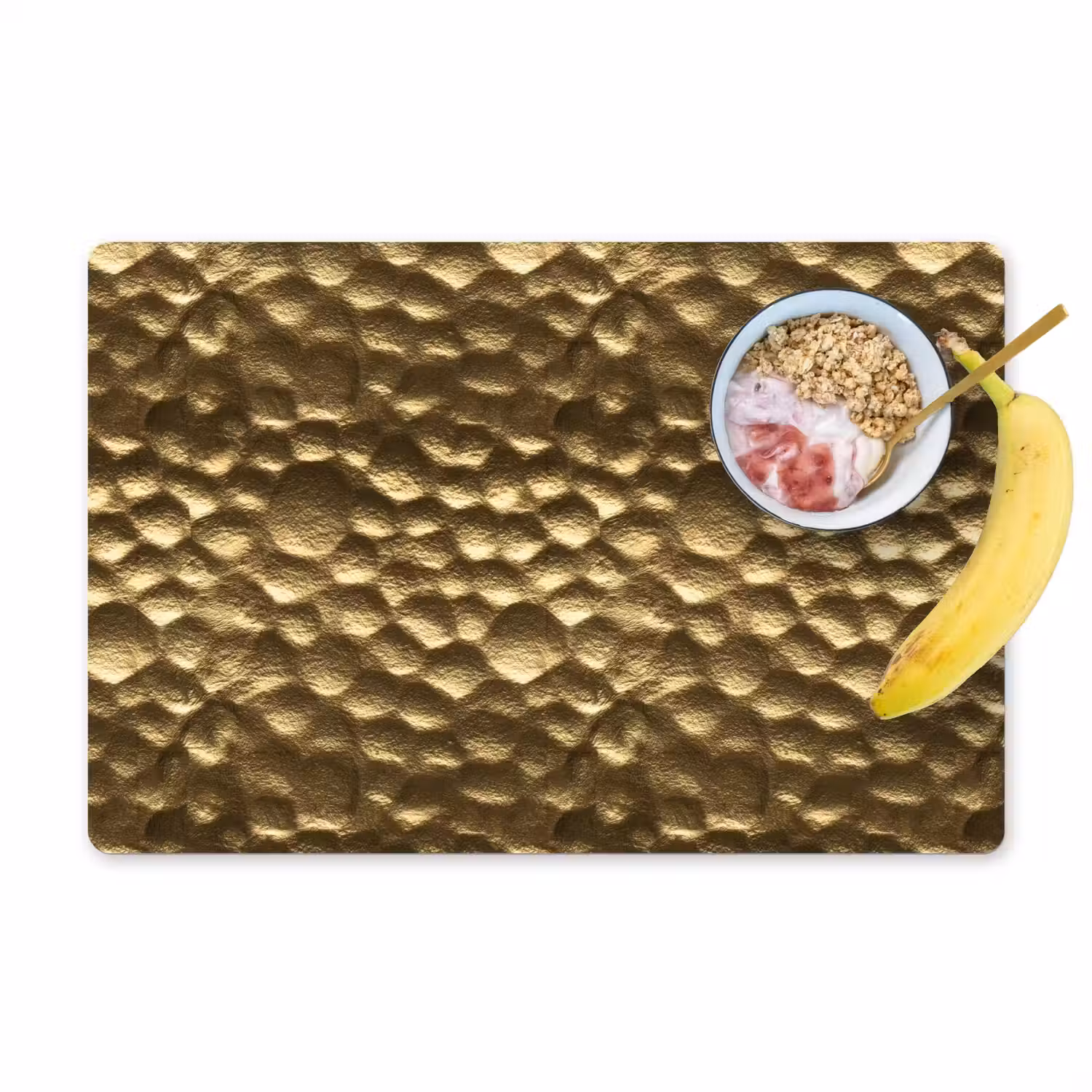 Gehamerd - Reliëf - Textuur - Bronsgoud Placemat vinyl groot 368 -zzzproduct_Kitchenyeah-website