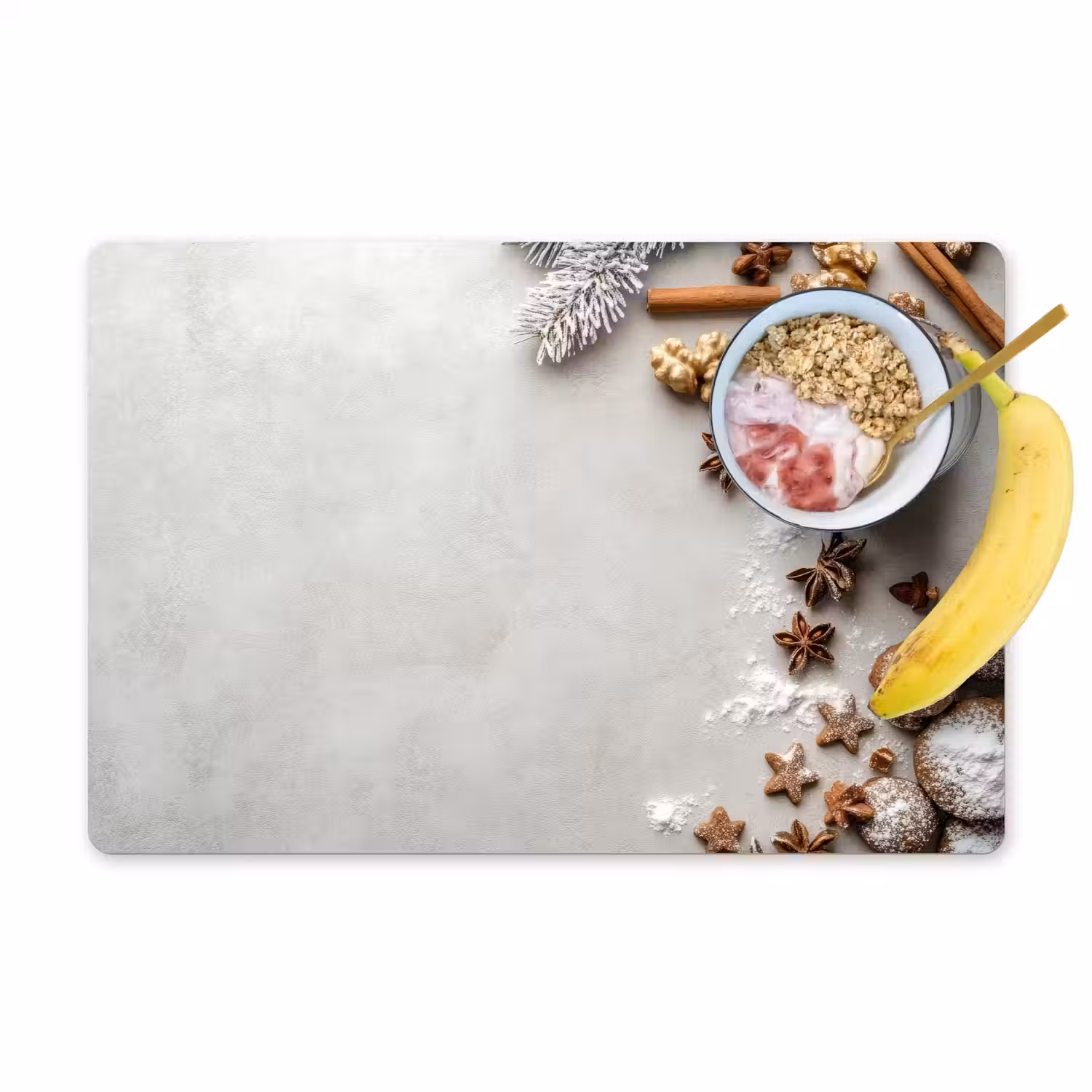 Kruiden - Winter - Melk - Beton Placemat vinyl groot -zzzproduct_Kitchenyeah-website