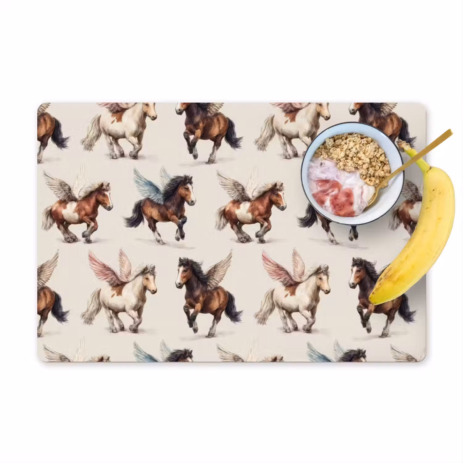 Paarden - Vleugels - Kleurrijk Placemat vinyl groot 368 -zzzproduct_Kitchenyeah-website
