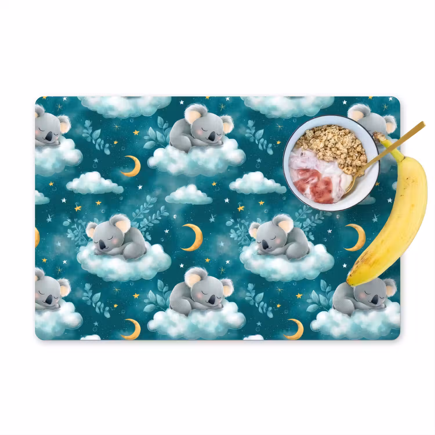 Koala's - Betoverend - Blauw Placemat vinyl groot 368 -zzzproduct_Kitchenyeah-website