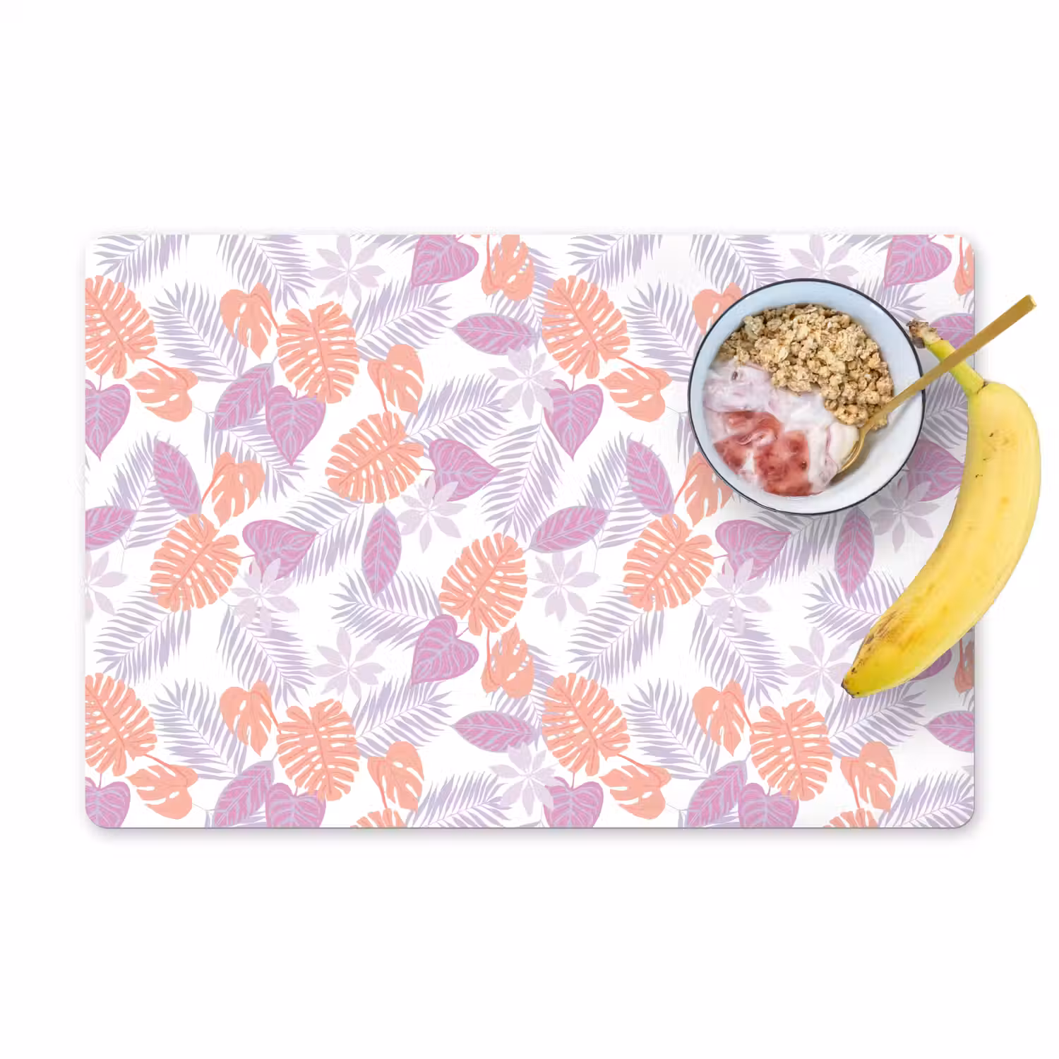 Bladeren - Pastelkleuren - Tropisch Placemat vinyl groot 368 -zzzproduct_Kitchenyeah-website