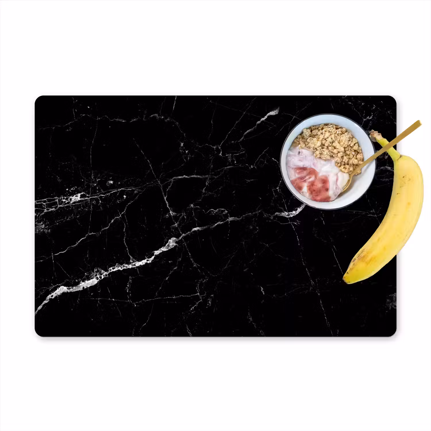 Marmer look - Zwart - Luxe Placemat vinyl groot -zzzproduct_Kitchenyeah-website